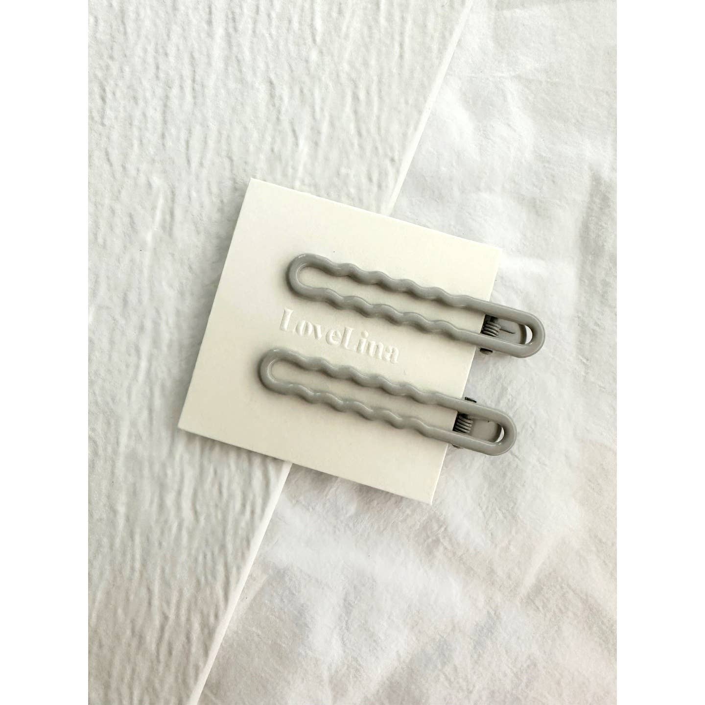 Wavy Muted Coloured Hair Clips