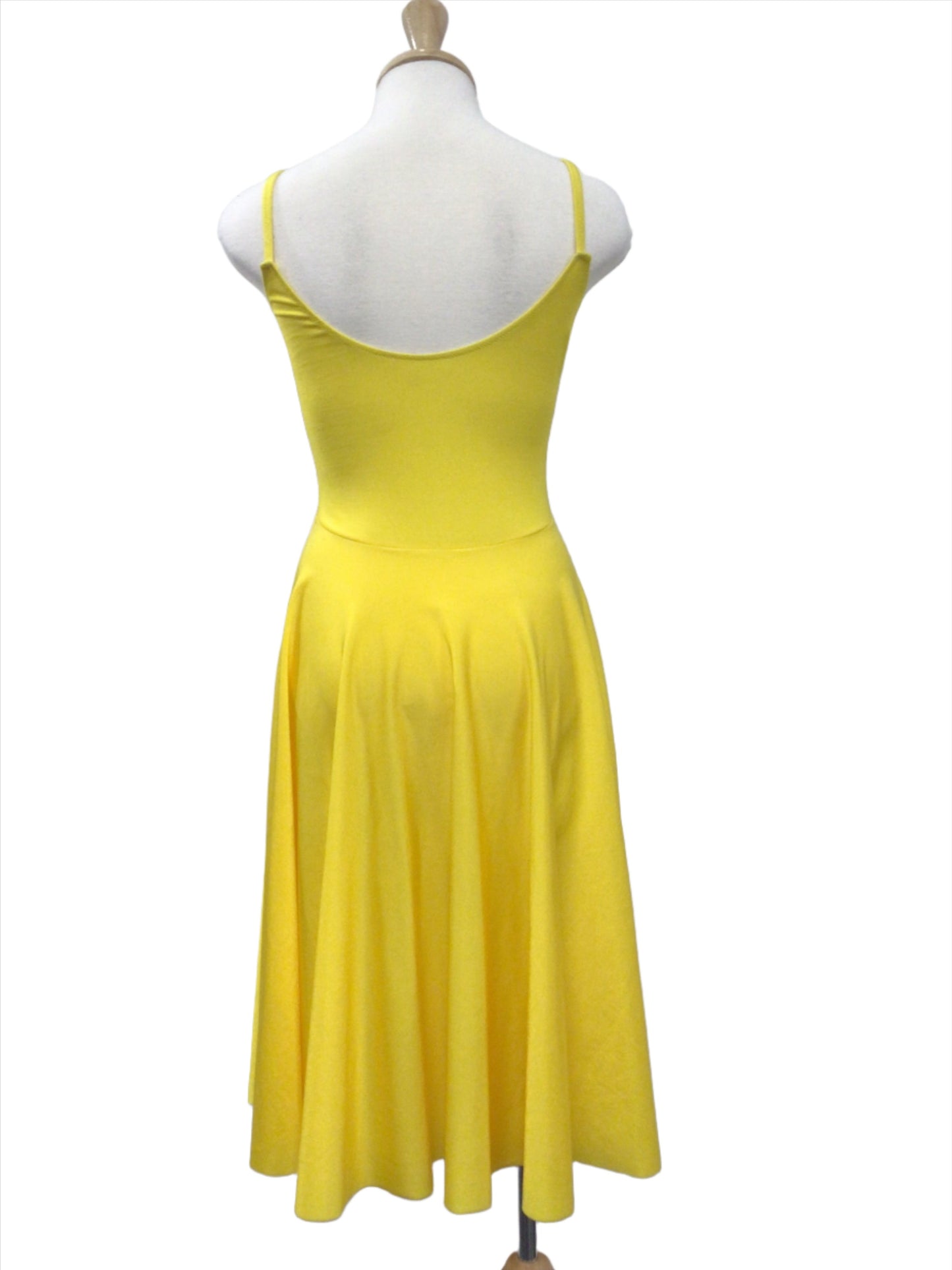 Lycra Full Length Dress Blue, Yellow and Red