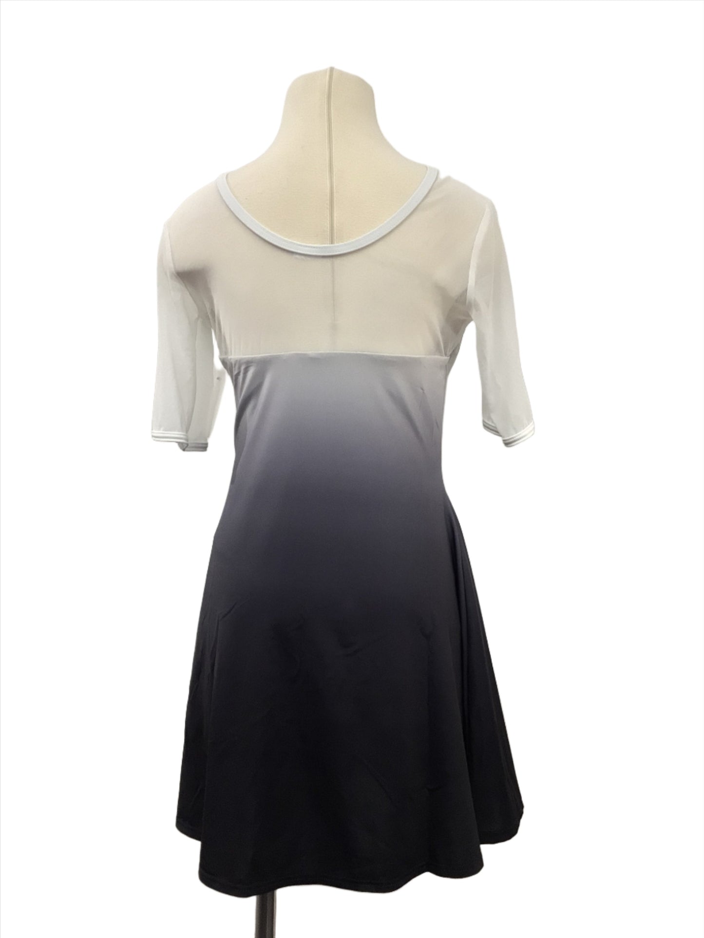White and Grey Ombre Dress