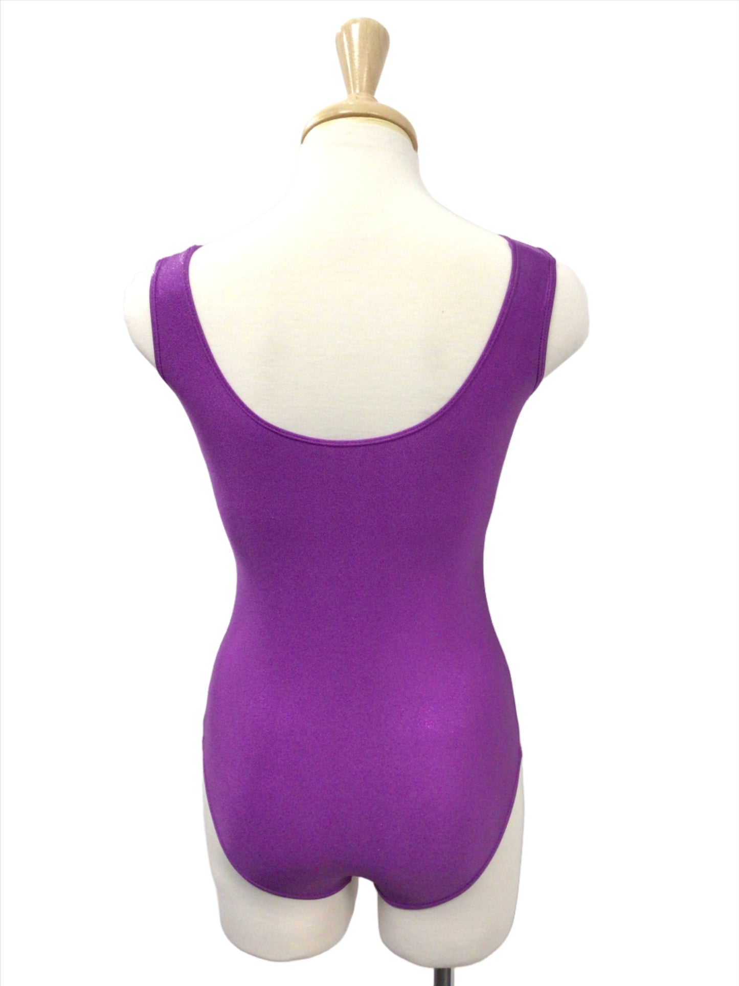 Purple Shiny Tank Bodysuit