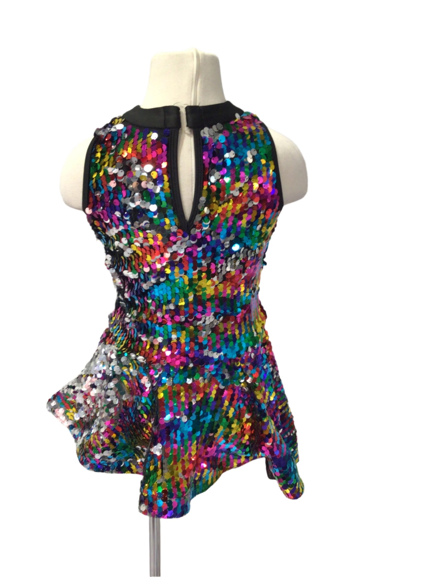 Blue Silver and Pink Sequin Jazz Dress