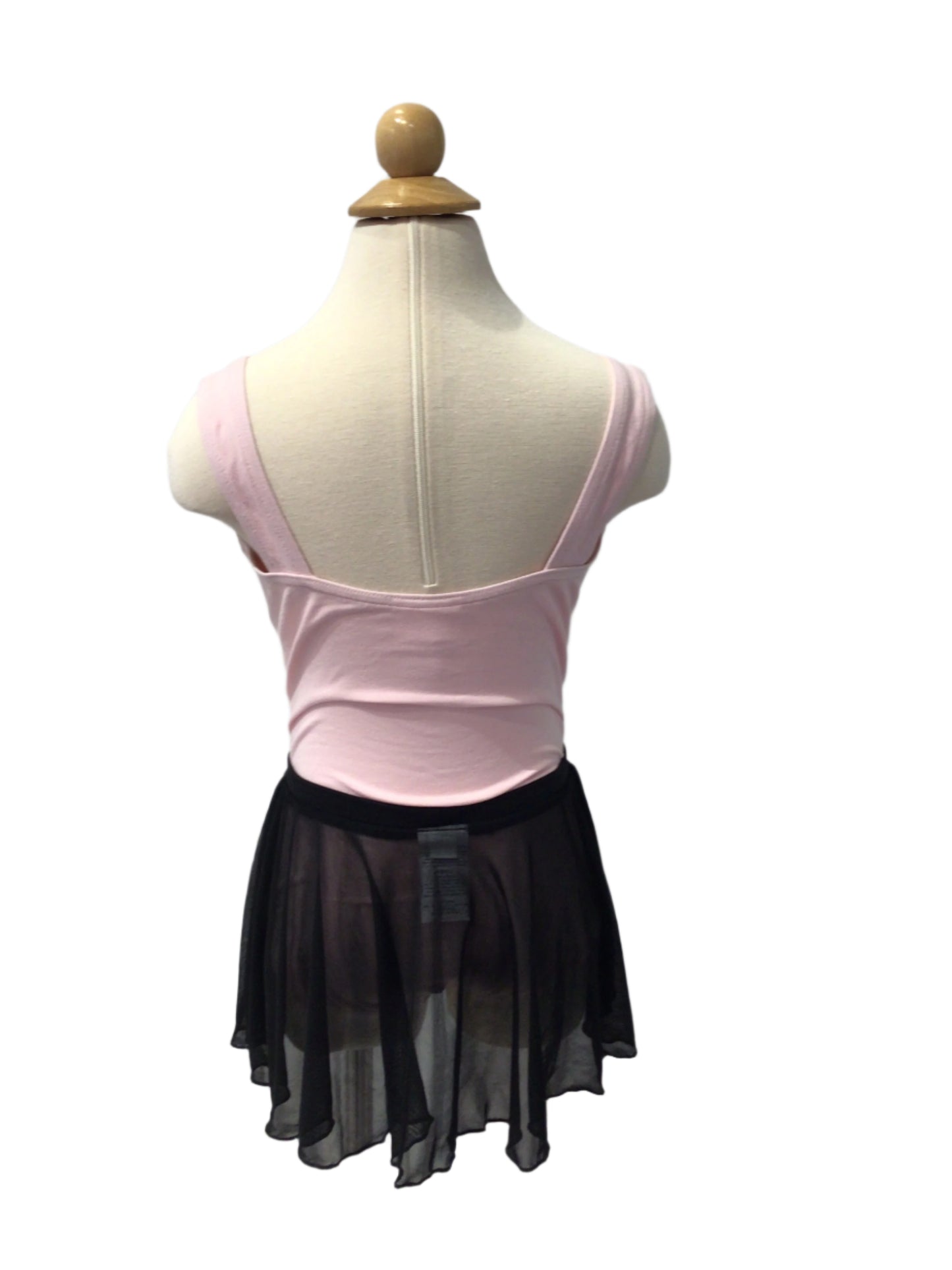 Pink Tank Leo with Black Skirt