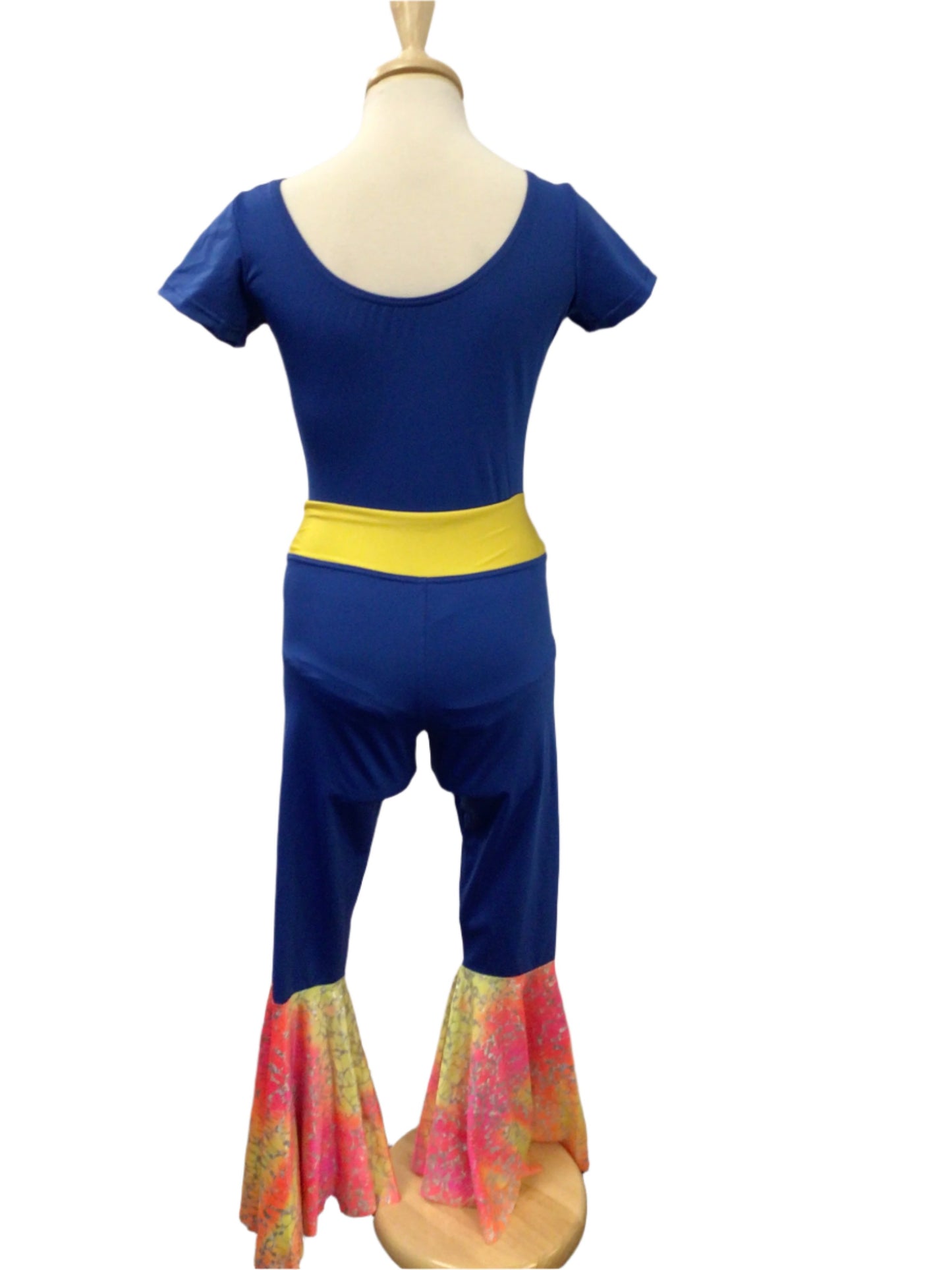 Royal Blue Bodysuit with Disco Pants
