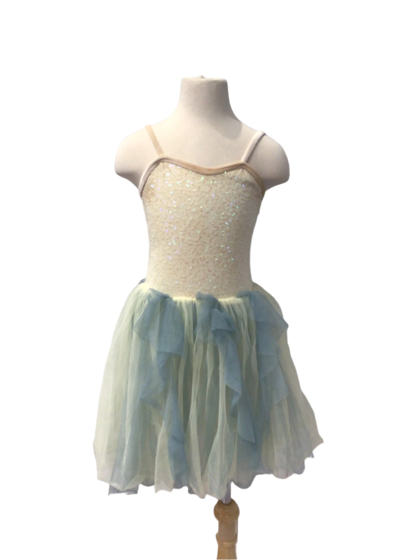 Cream and Light Blue Romantic Tutu