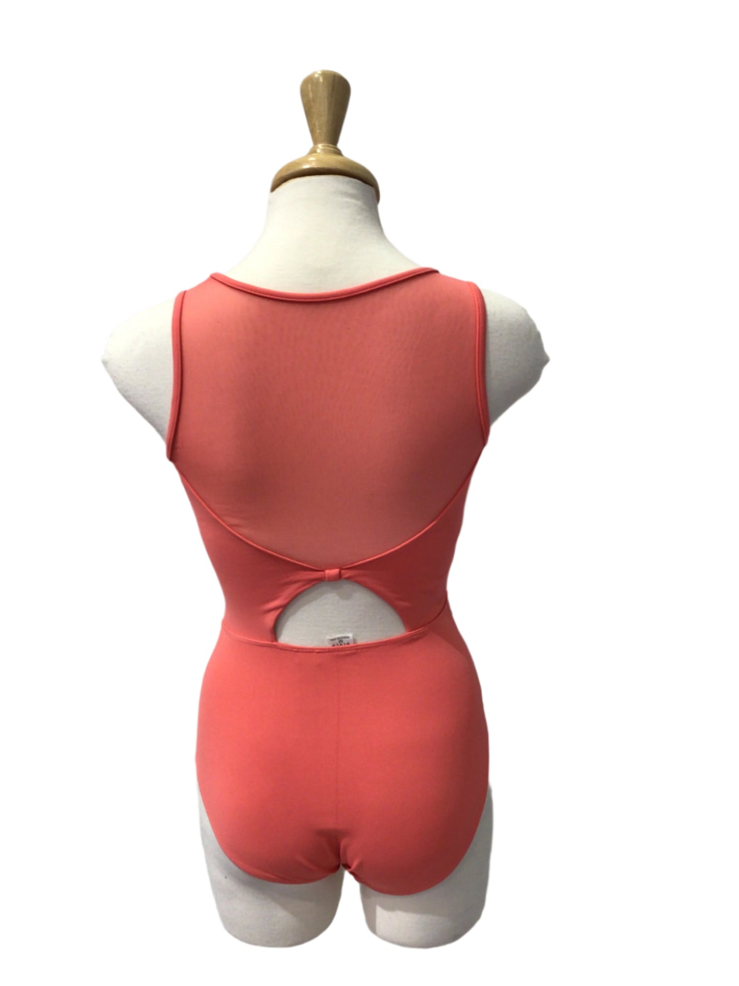 Peachy Pink Bodysuit with Mesh