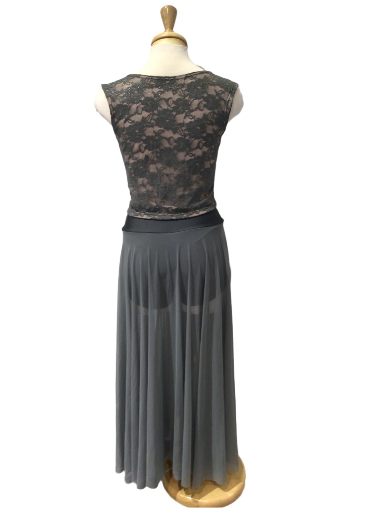 Grey Lace Two Piece Contemporary