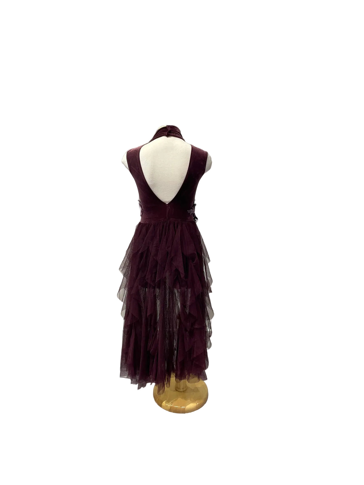 Dark Red Dress Half Skirt