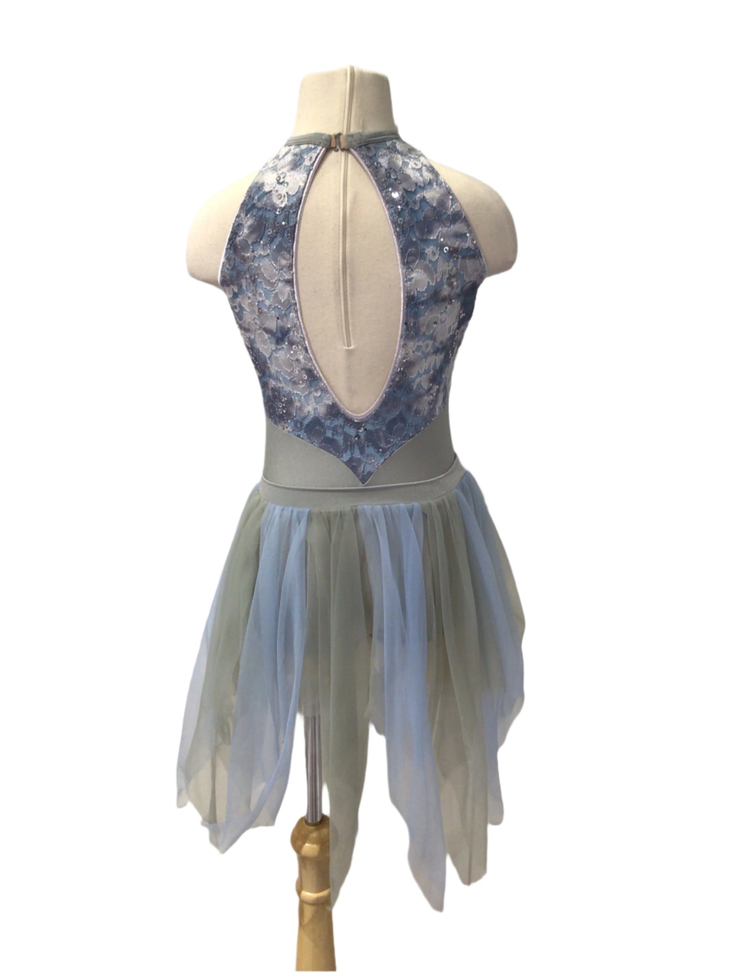 Light Blue and Grey Lyrical Dress