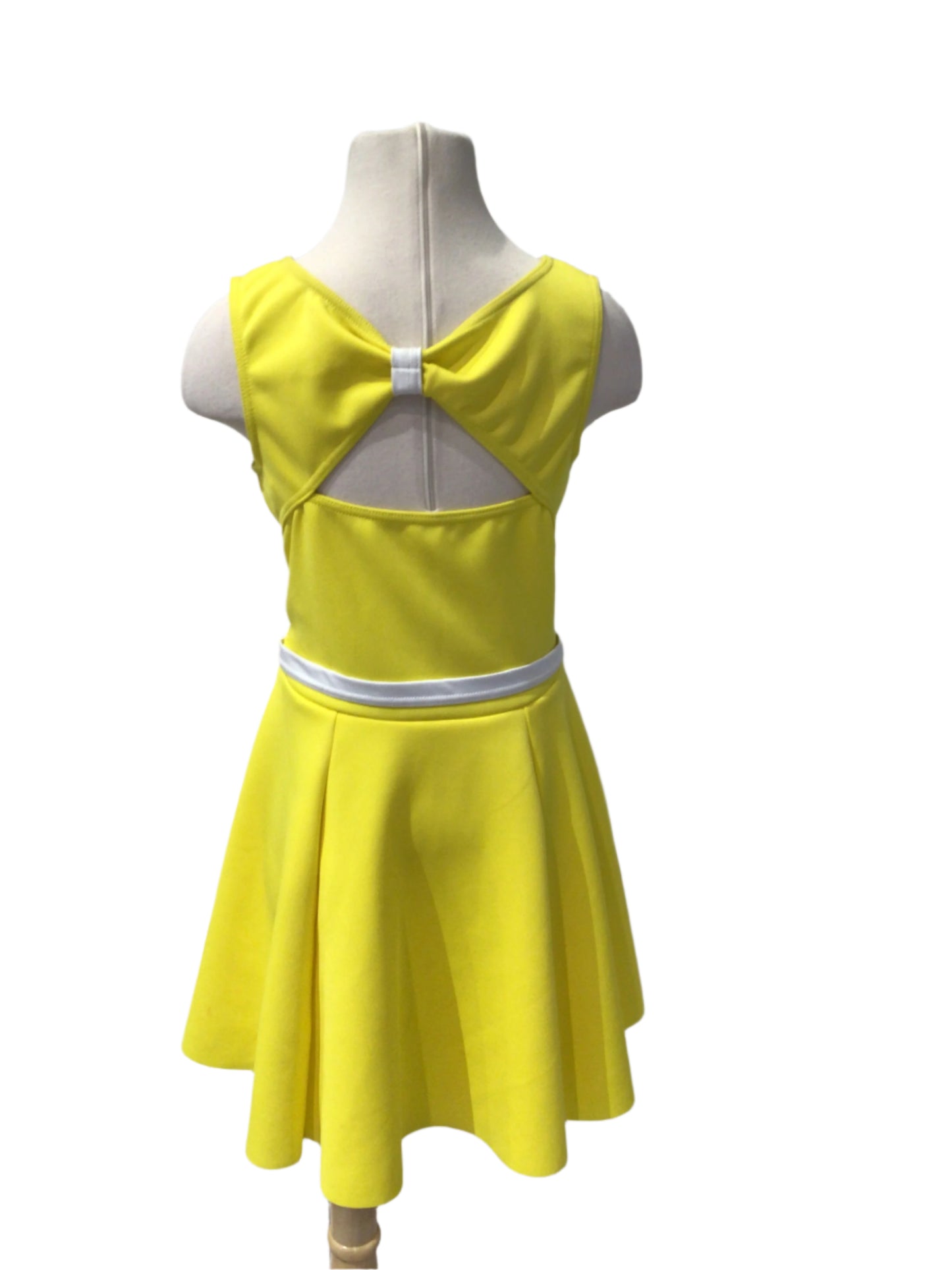 Yellow Boat Neck Dress