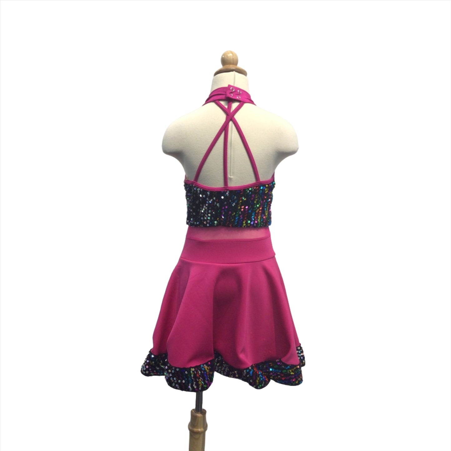 Pink and Raiinbow Sequin Dress