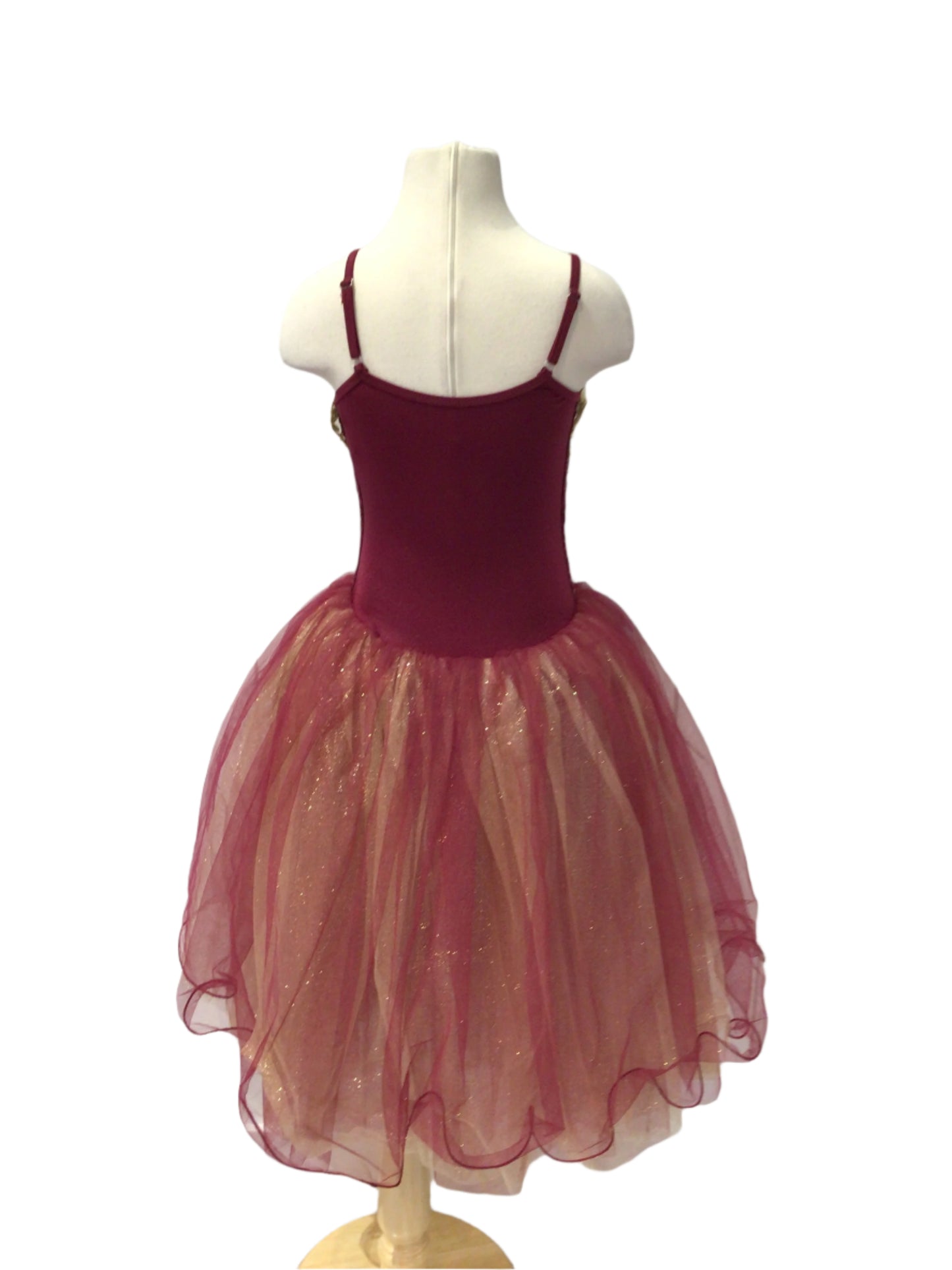 Burgundy and Gold Romantic Tutu