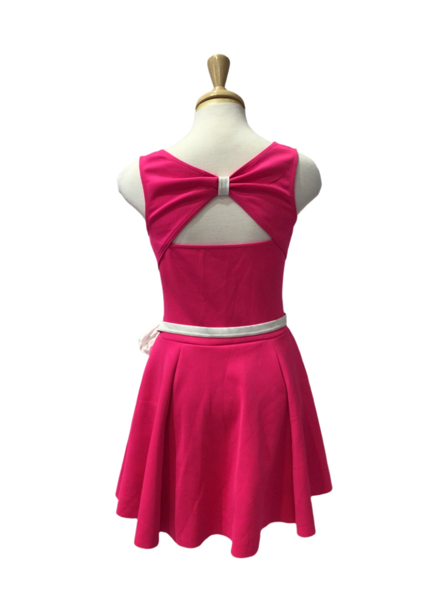 Bright Pink Boat Neck Dress