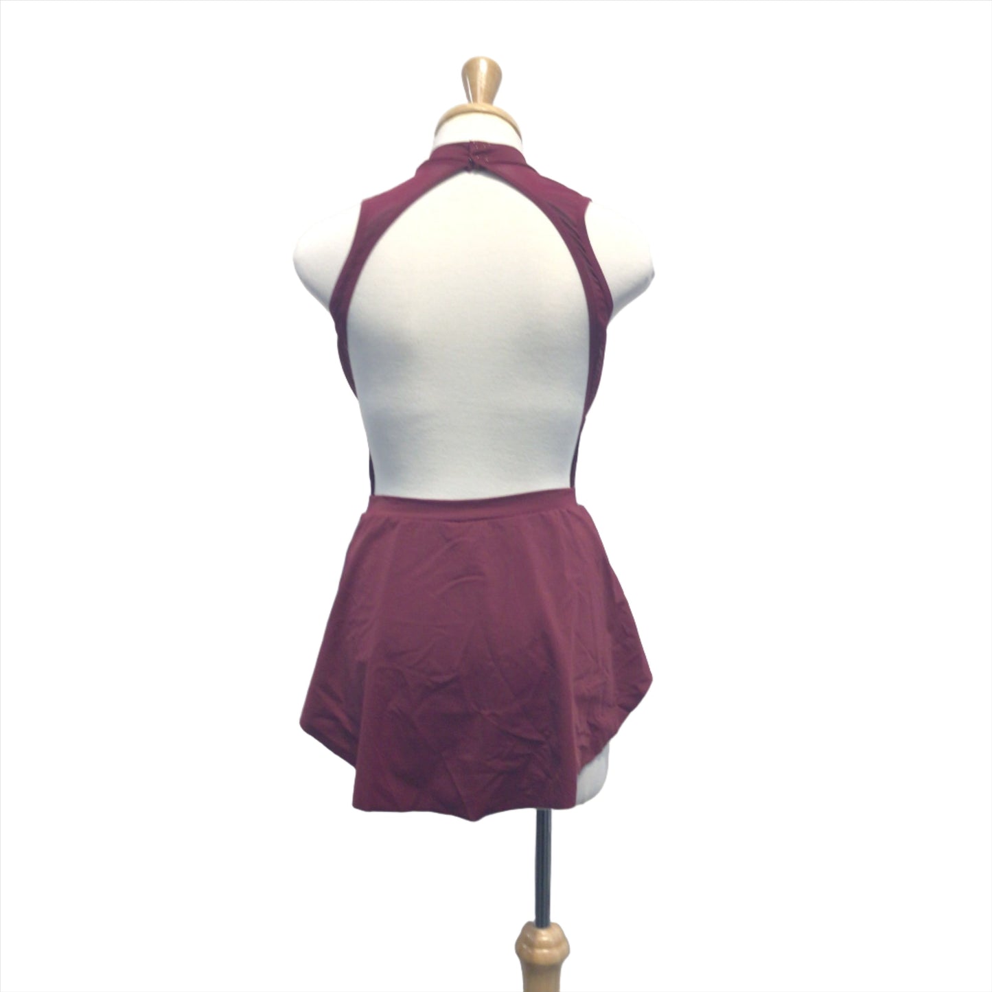 Maroon Flower Bodysuit and Circle Skirt