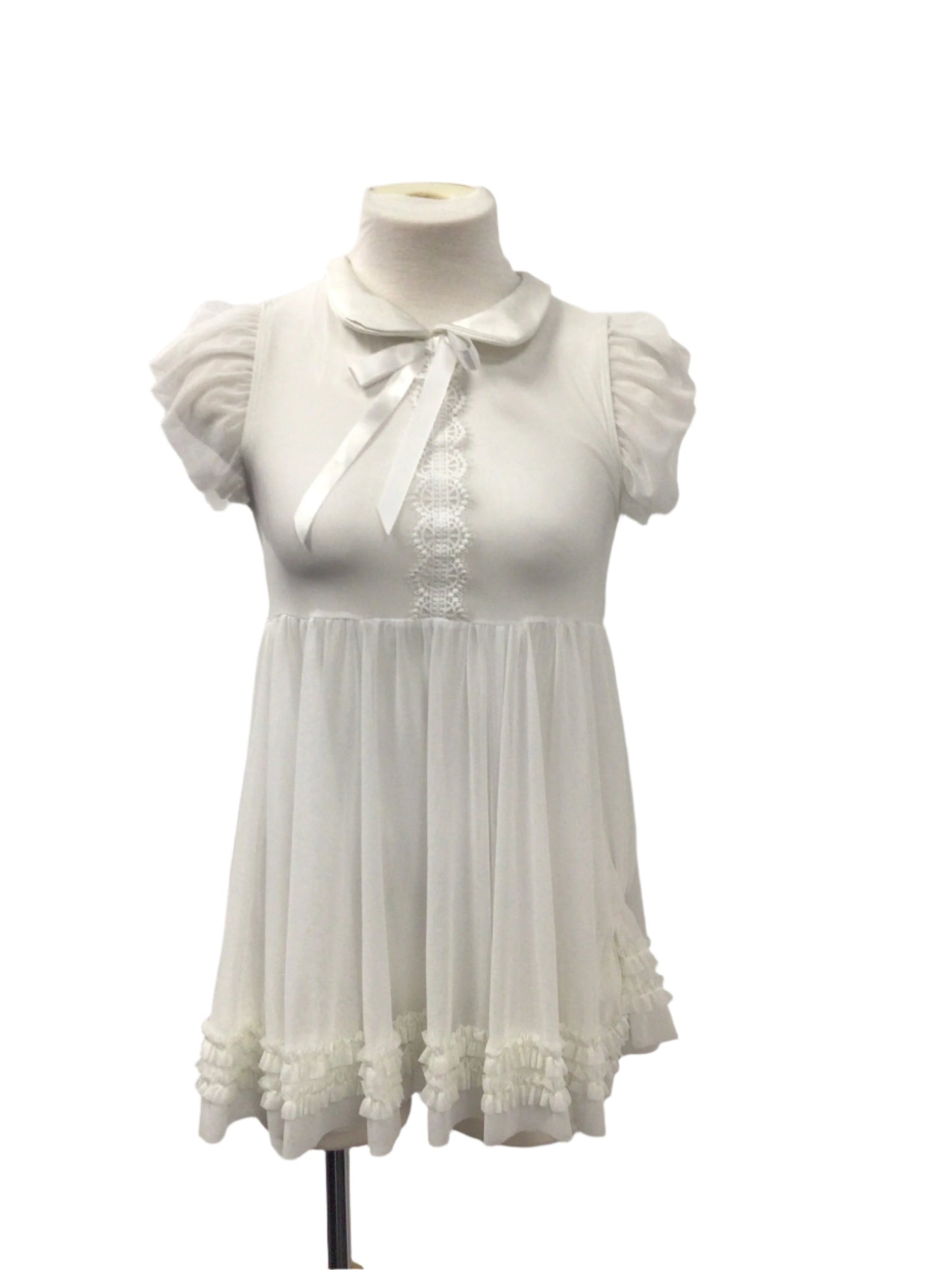 White and Rose Sunday Dress