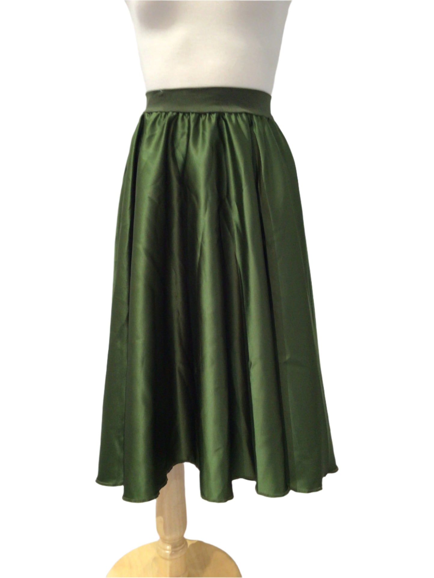 Forest Green Shiny Skirt