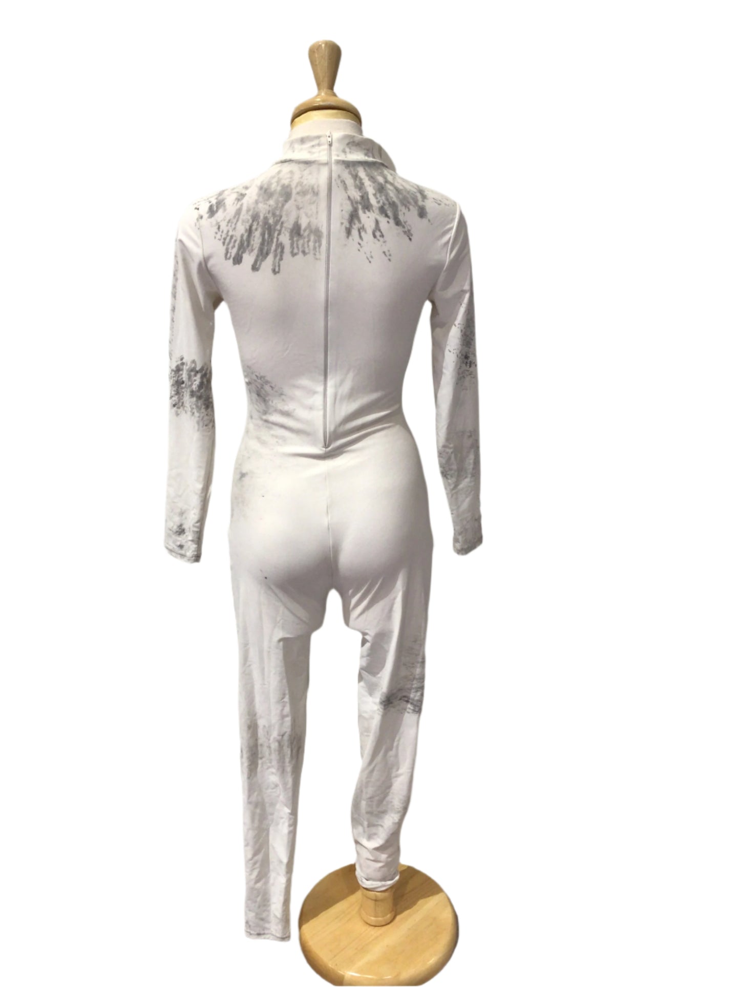 White and Grey Unitard