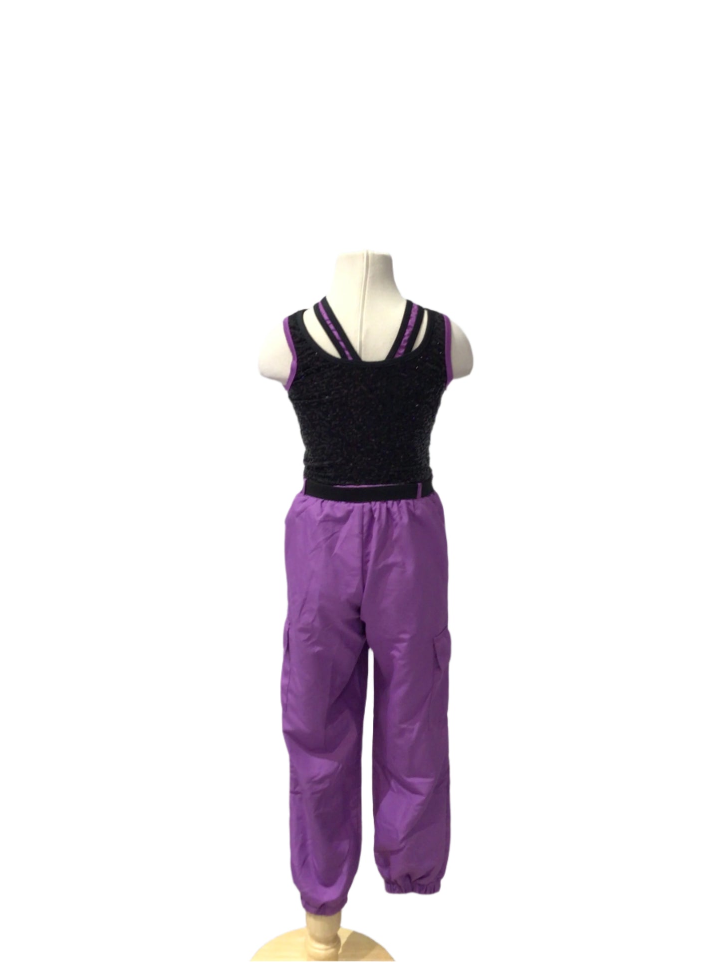 Purple and Sequin Black Hip Hop