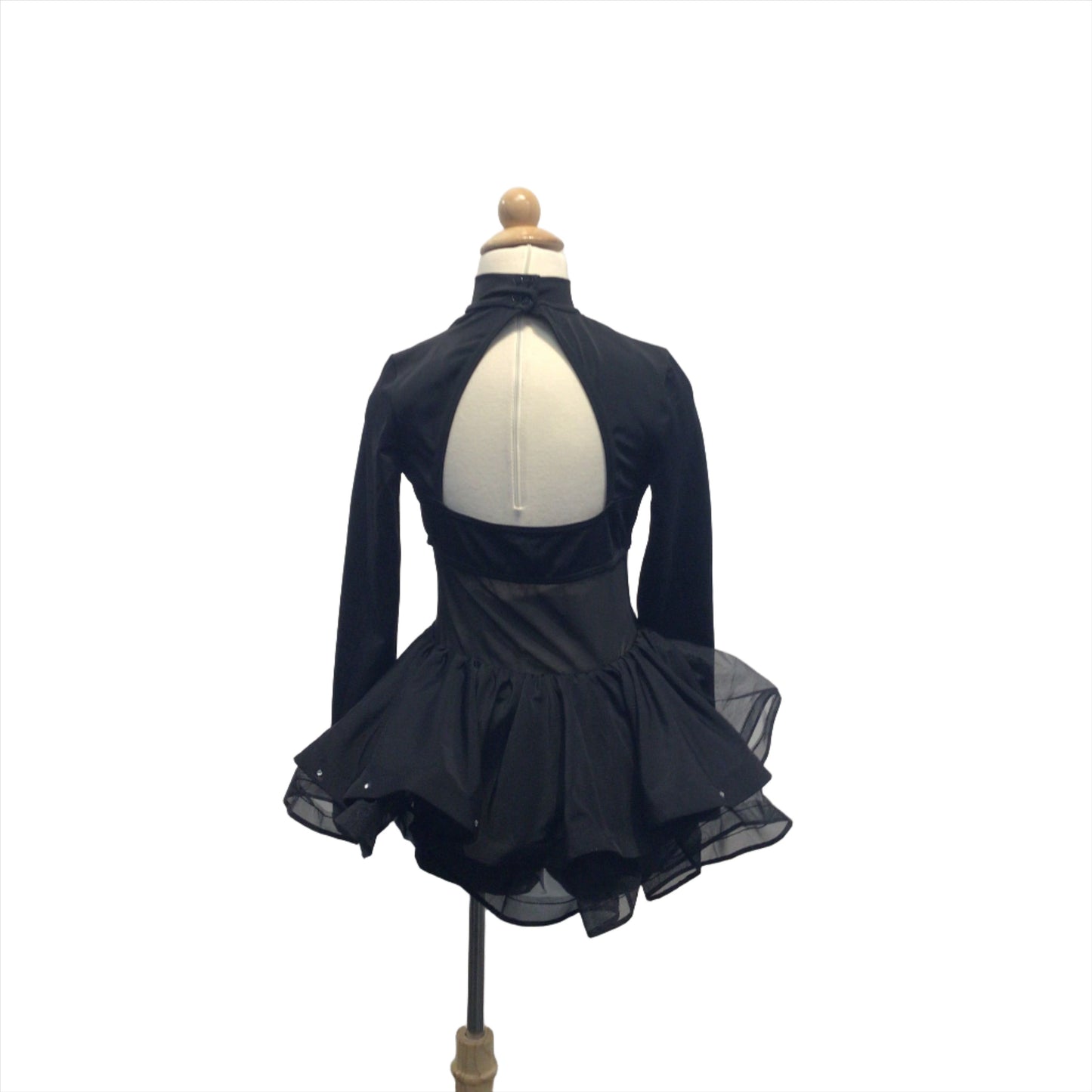 Black Jazz Costume with Short Bustle