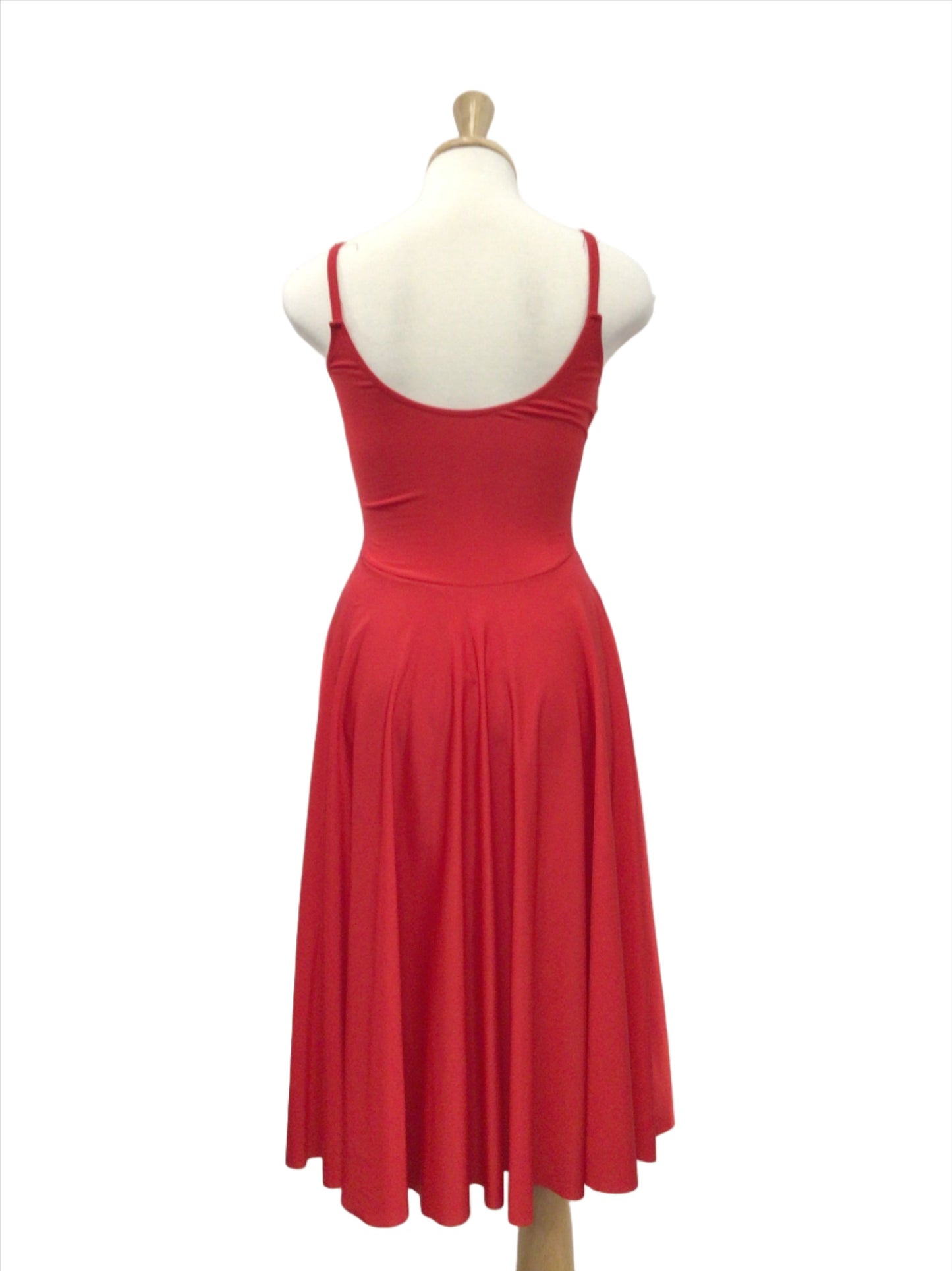 Lycra Full Length Dress Blue, Yellow and Red