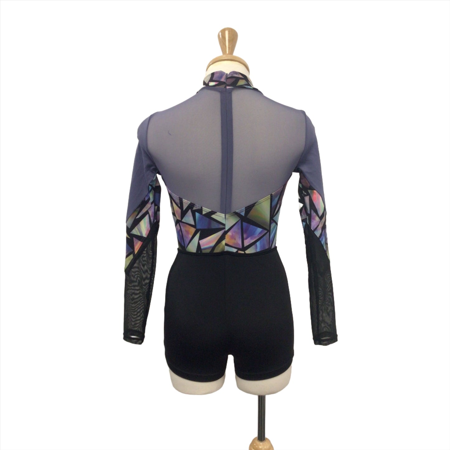 Graphic Art Stained Glass Long Sleeve Biketard