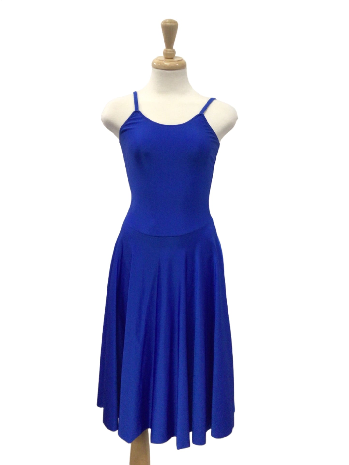 Lycra Full Length Dress Blue, Yellow and Red