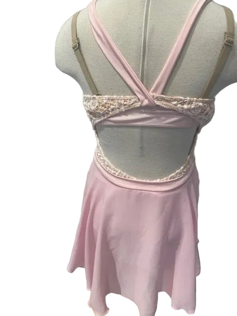 Pink Lace Short Dress
