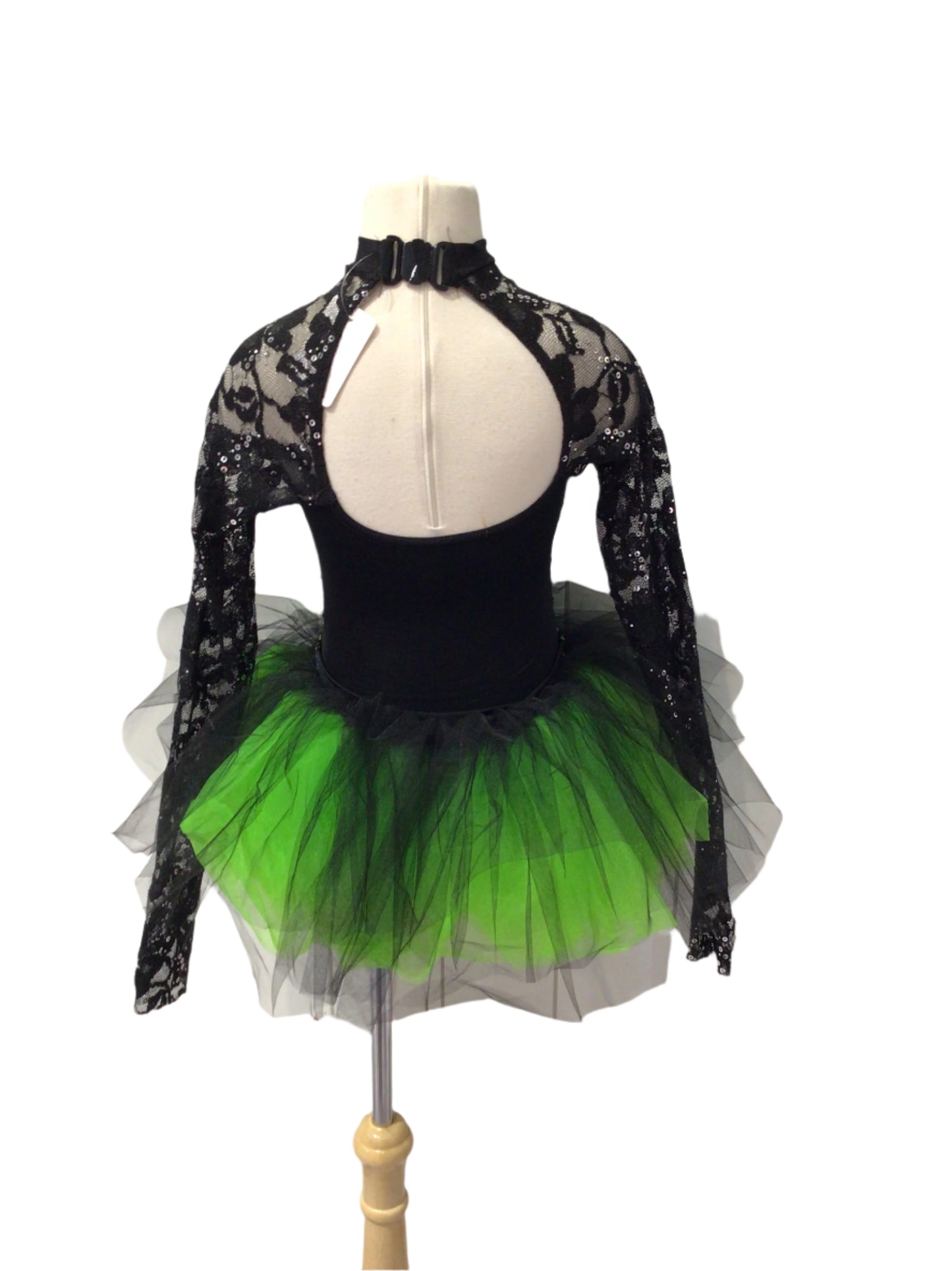 Black Lace and Neon Green Tutu