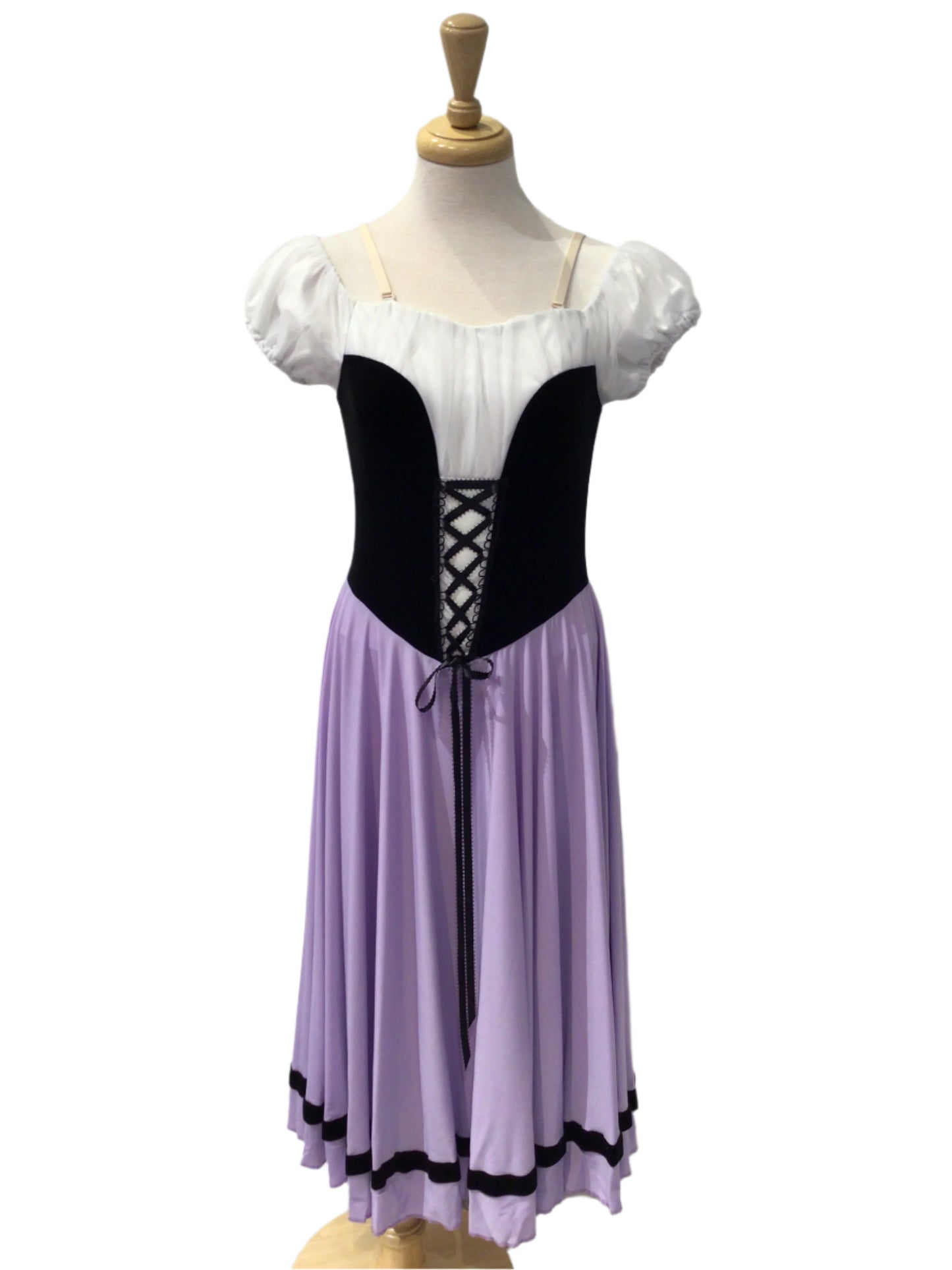 Violet Peasant Dress