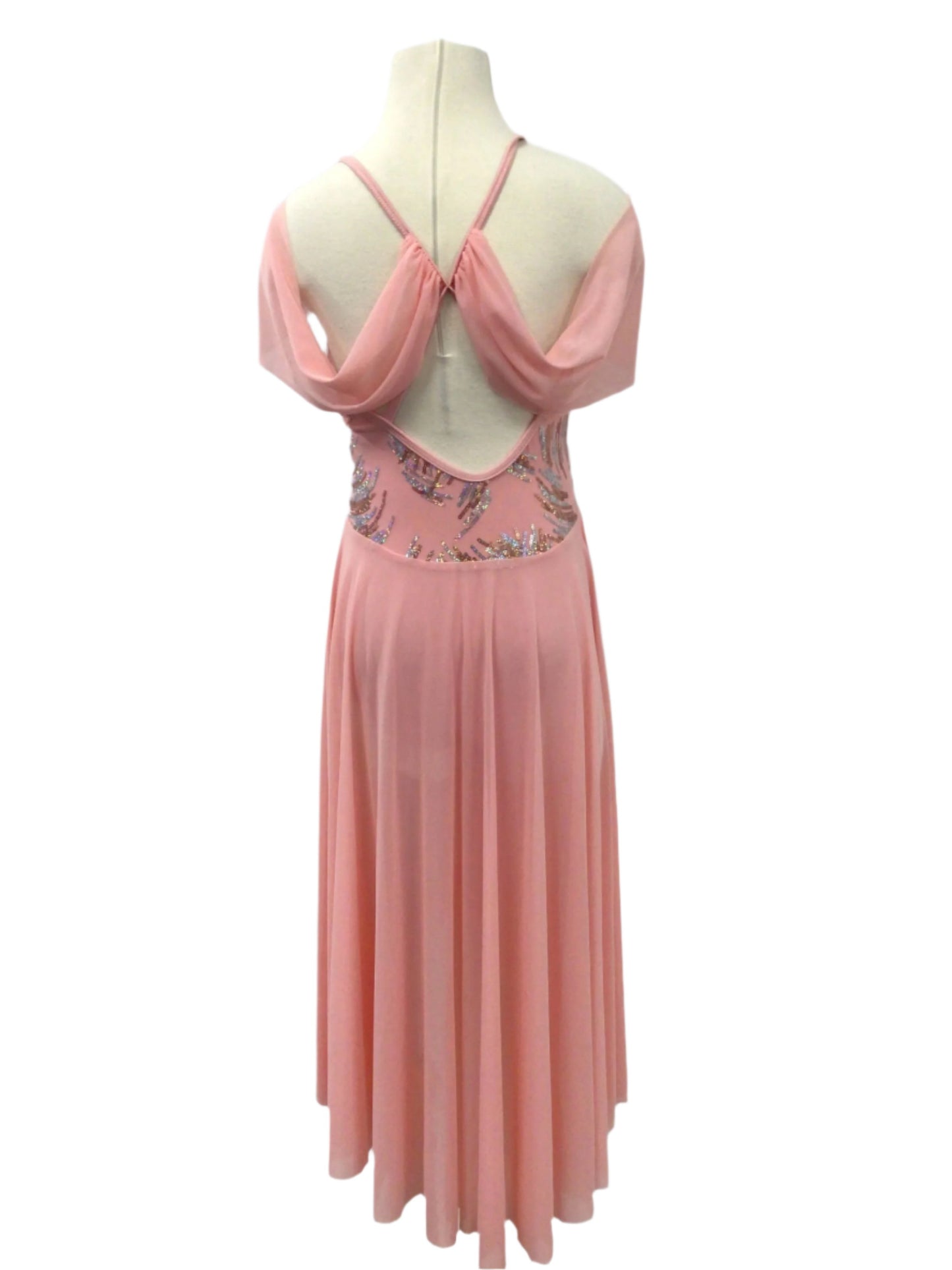 Peach Med Length Ballet Dress