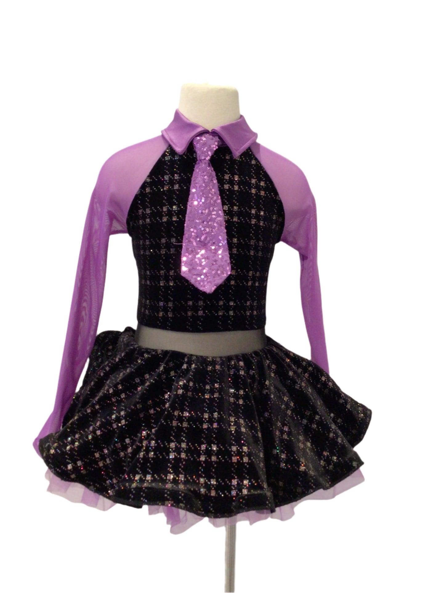 Purple Mesh Long Sleeve tutu