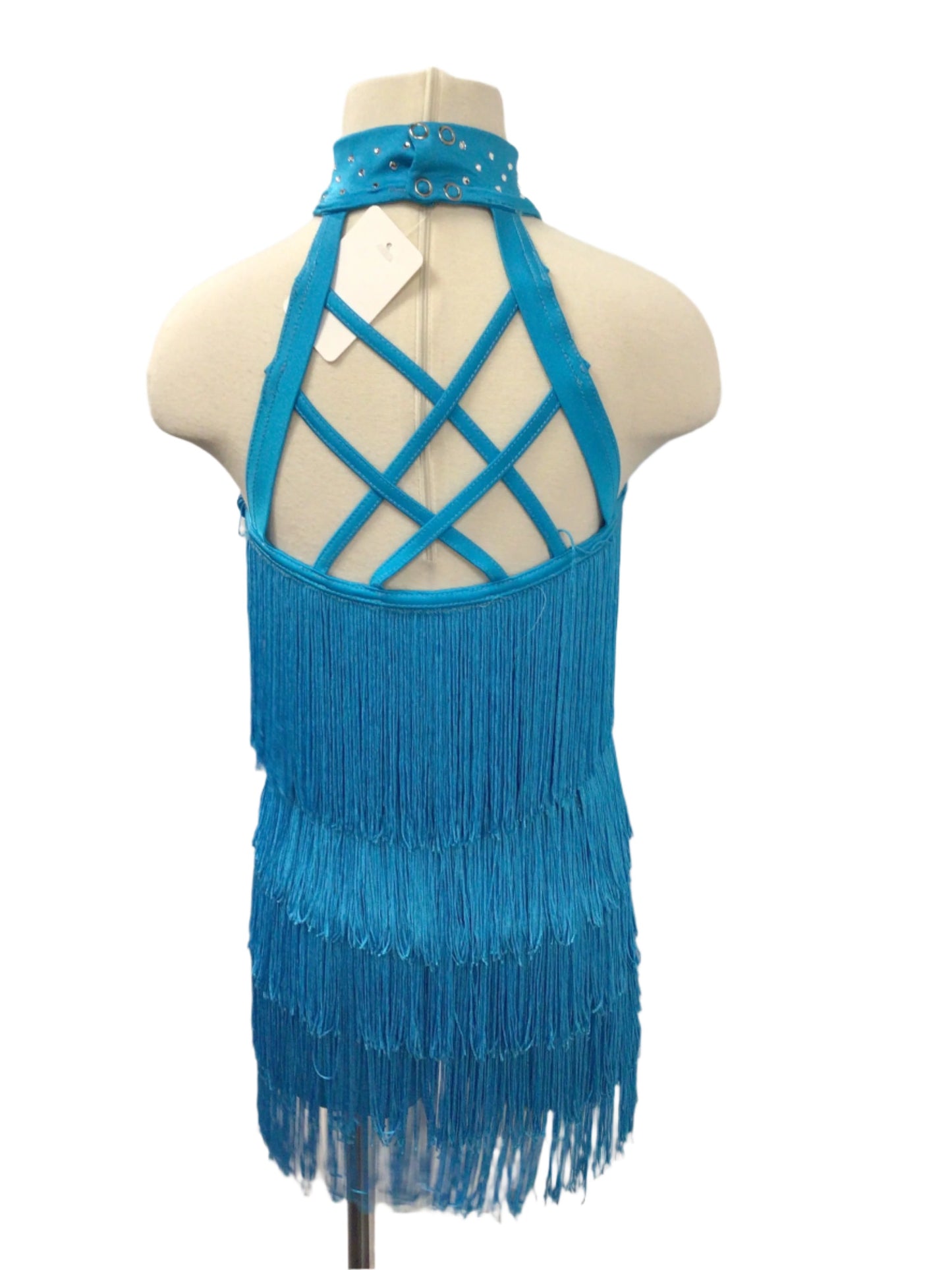 Peacock Blue Fringe Dress