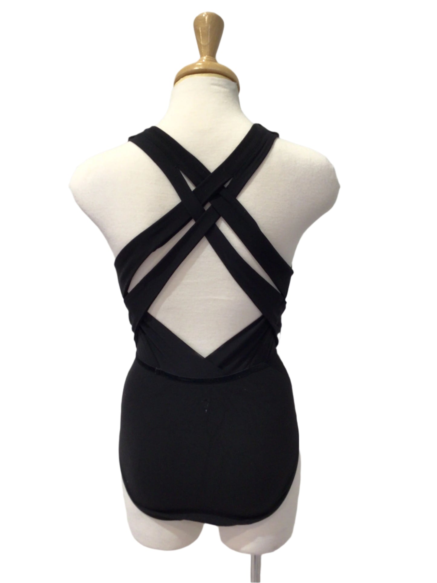 Black Bodysuit with Crossed Back