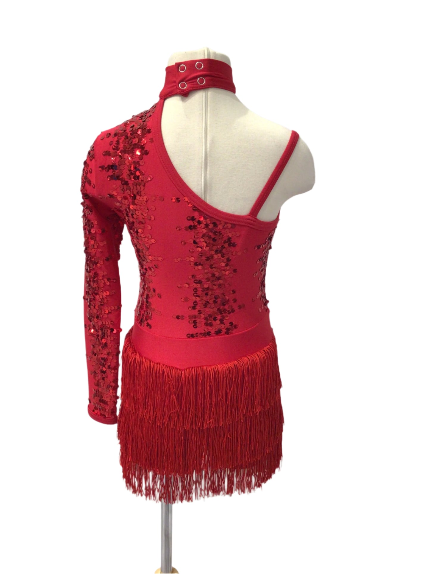 Red Fringe One Sleeve Jazz