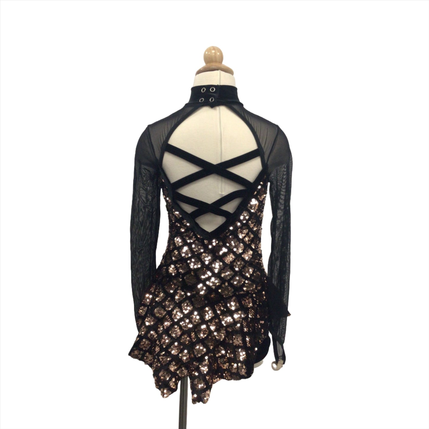 Black and Bronze Biketard