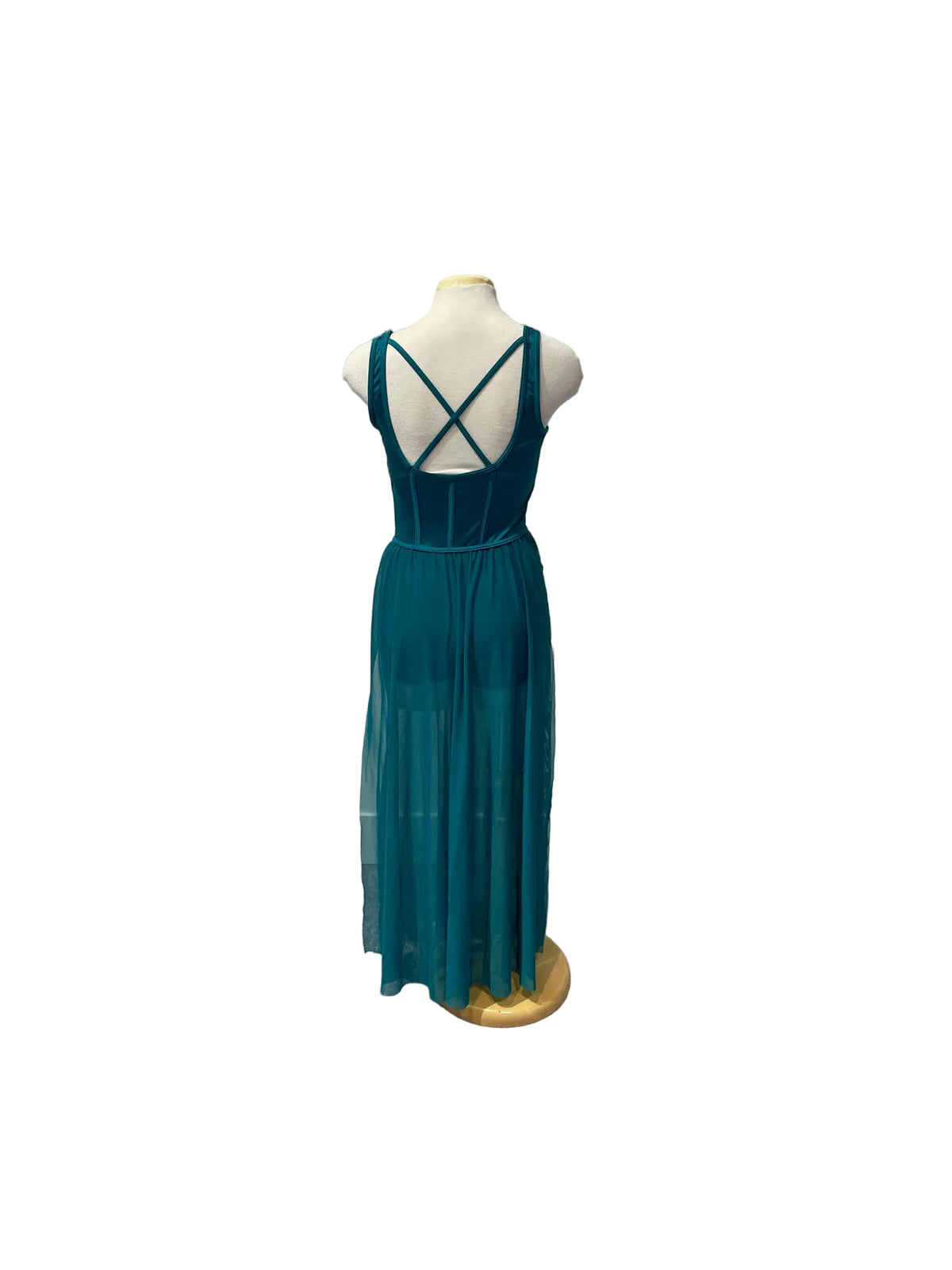 Emerald Green Mesh Dress