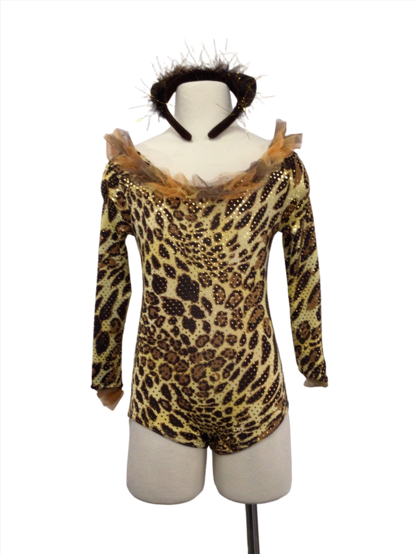 Leopard Print Long Sleeve Leotard