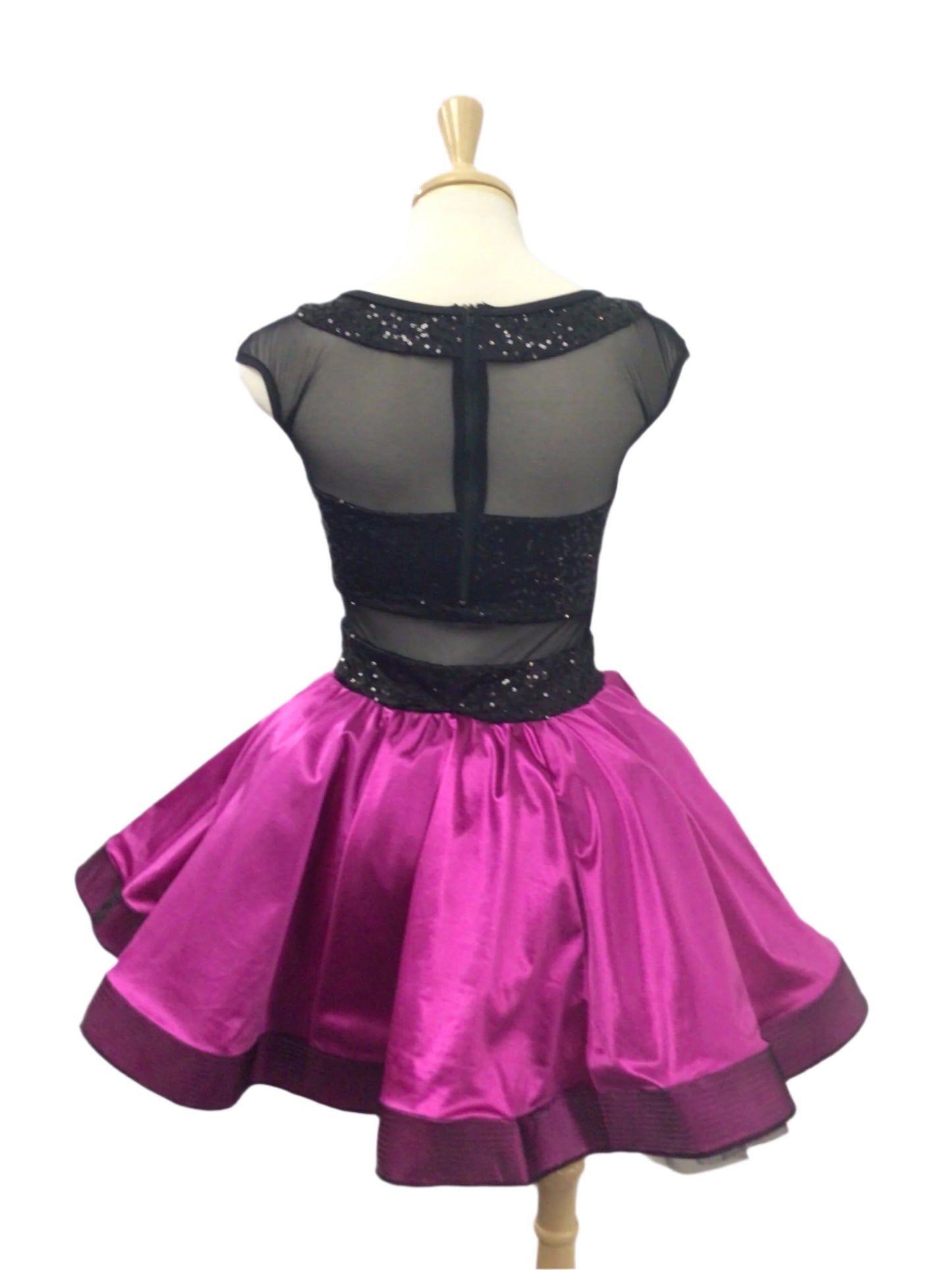 Black and Fuchsia Jazz Dress