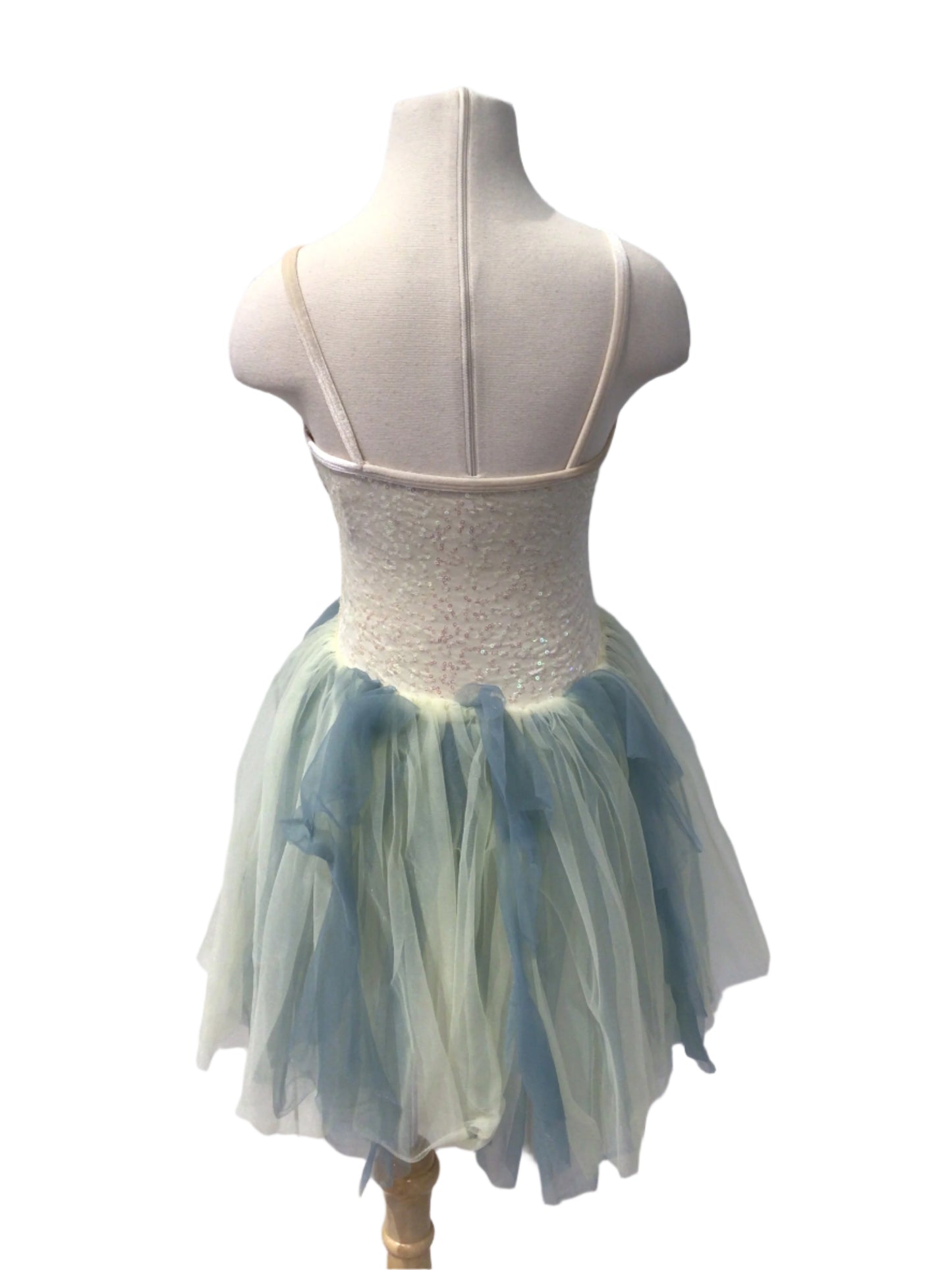 Cream and Light Blue Romantic Tutu