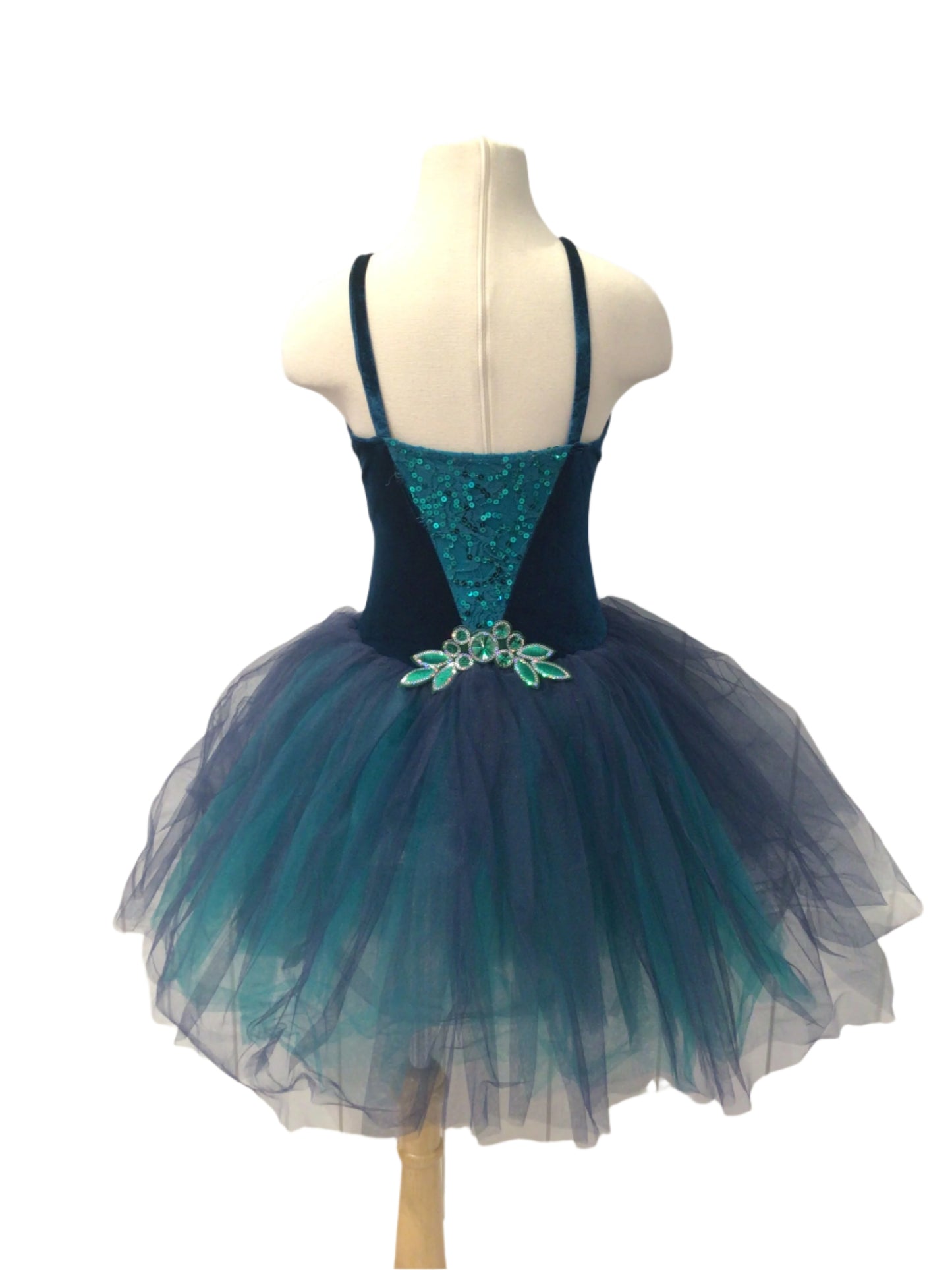 Teal Velvet Romantic Tutu