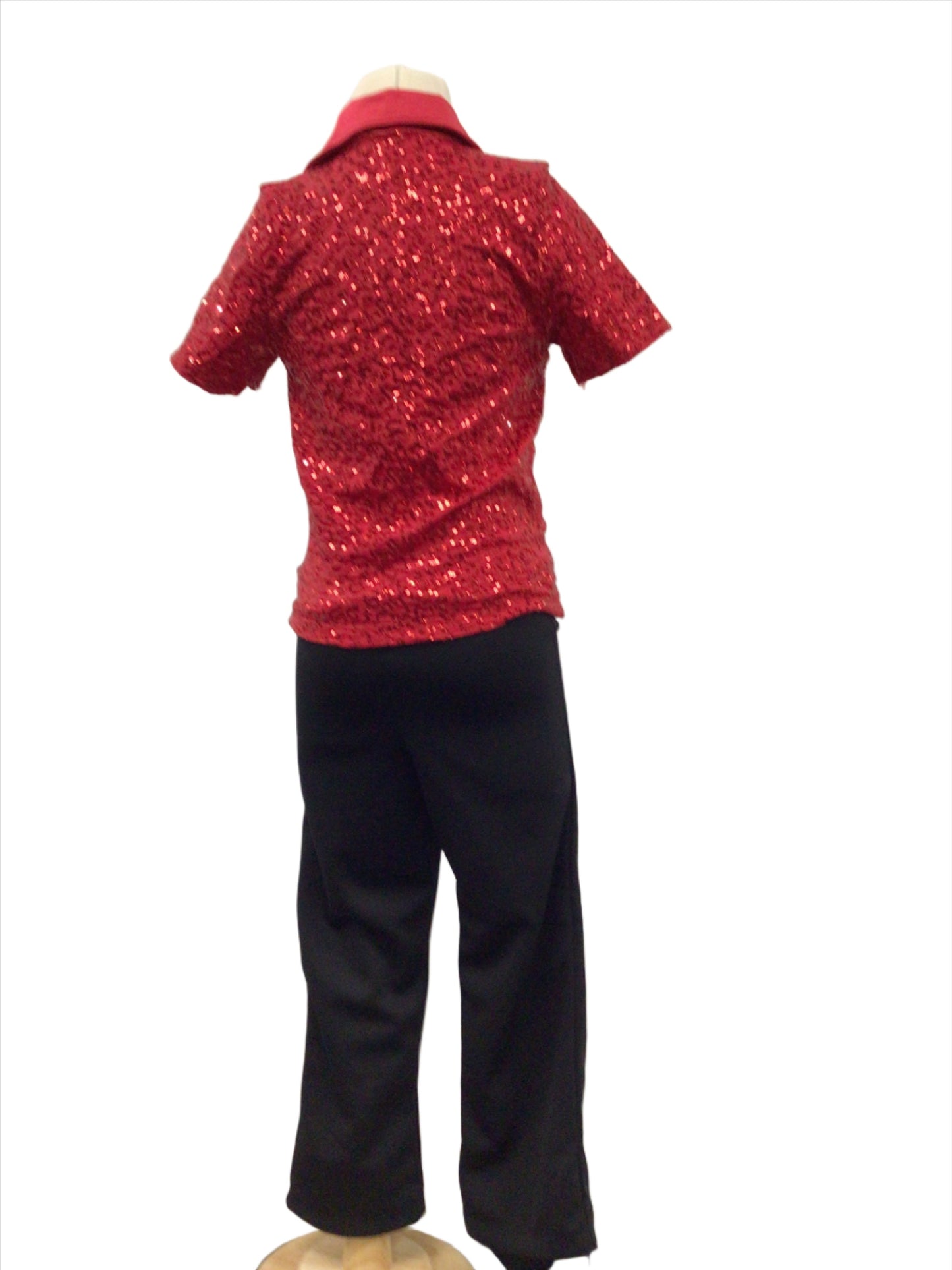 Red Sequin Jazz Shirt Costume with Pants