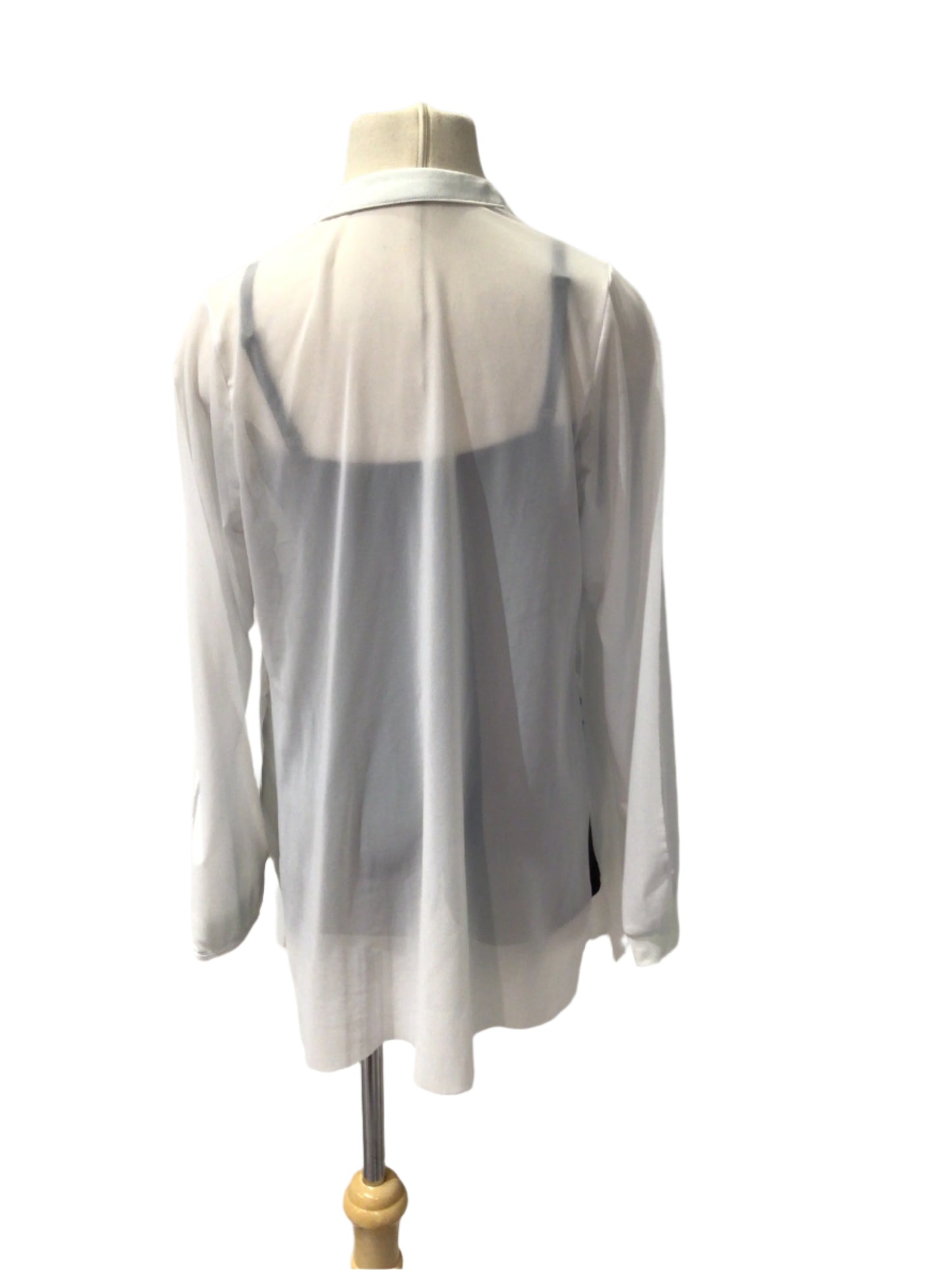 White Flowey Shirt with Black Biketard