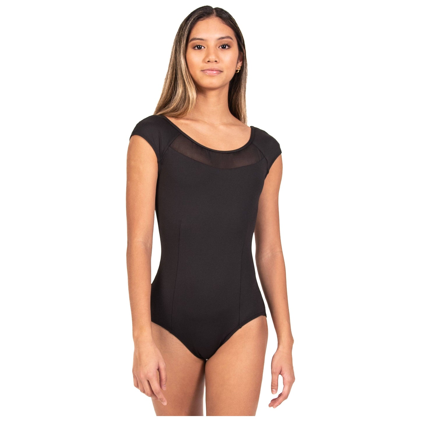 Body Wrappers - Bianca Mesh Cap Sleeve Leo
