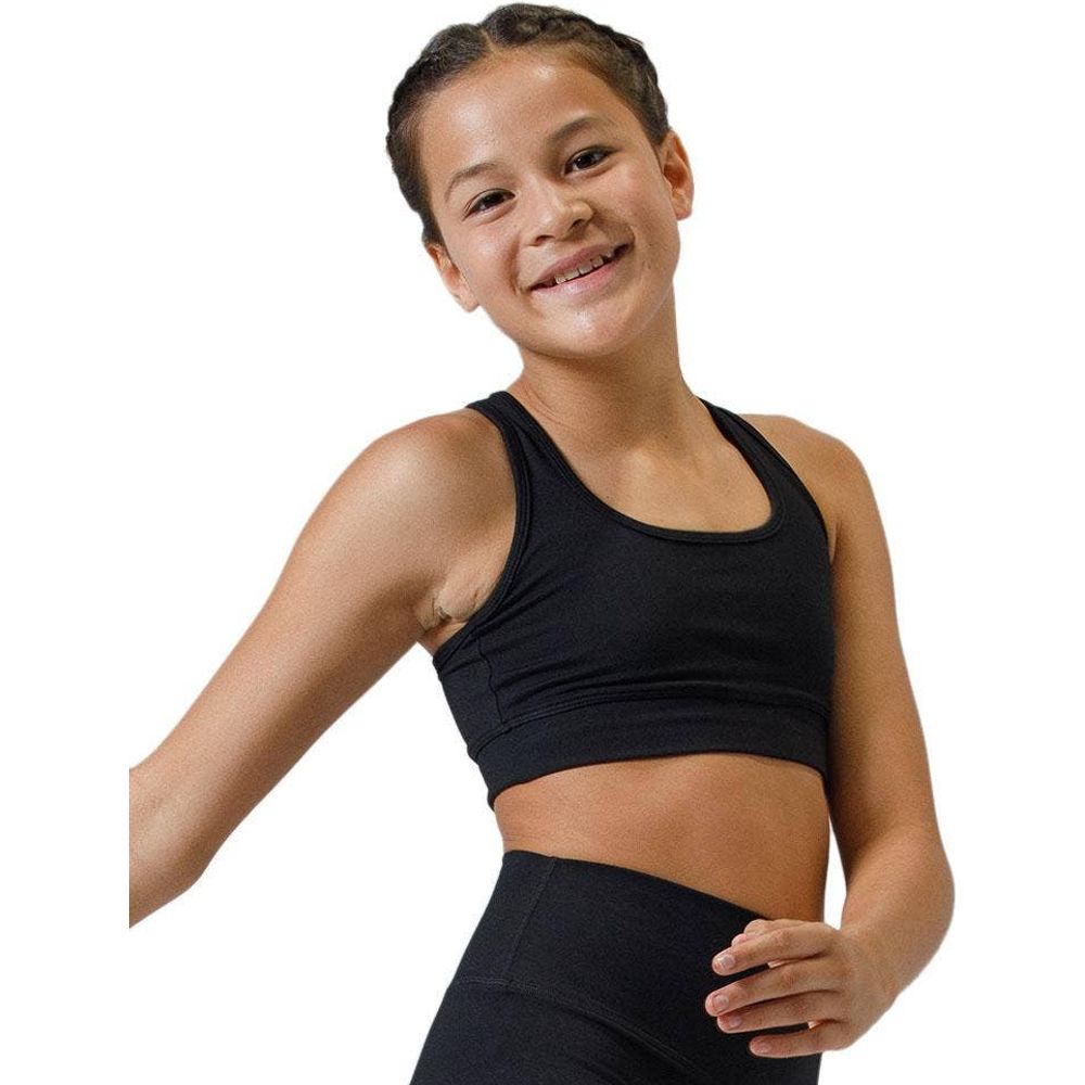 Active Basics Kids Racer Crop Onyx