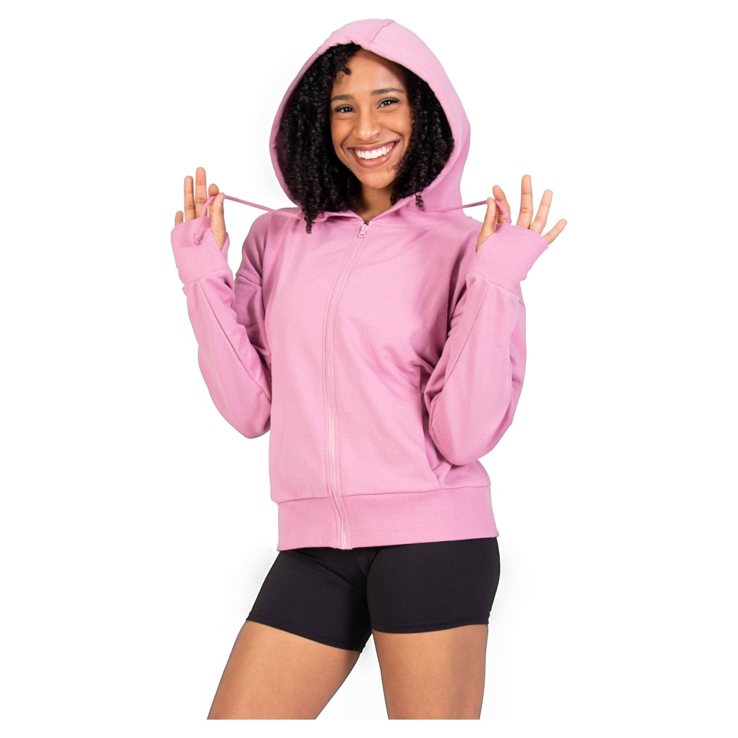 Body Wrappers Drop Shoulder Zip Hoodie