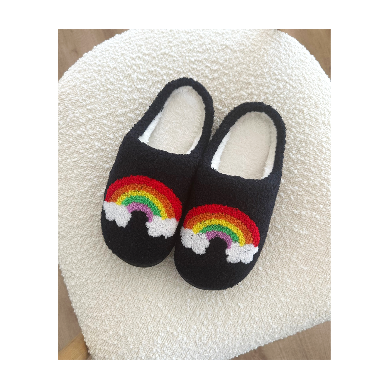 Cozy Rainbow Slippers