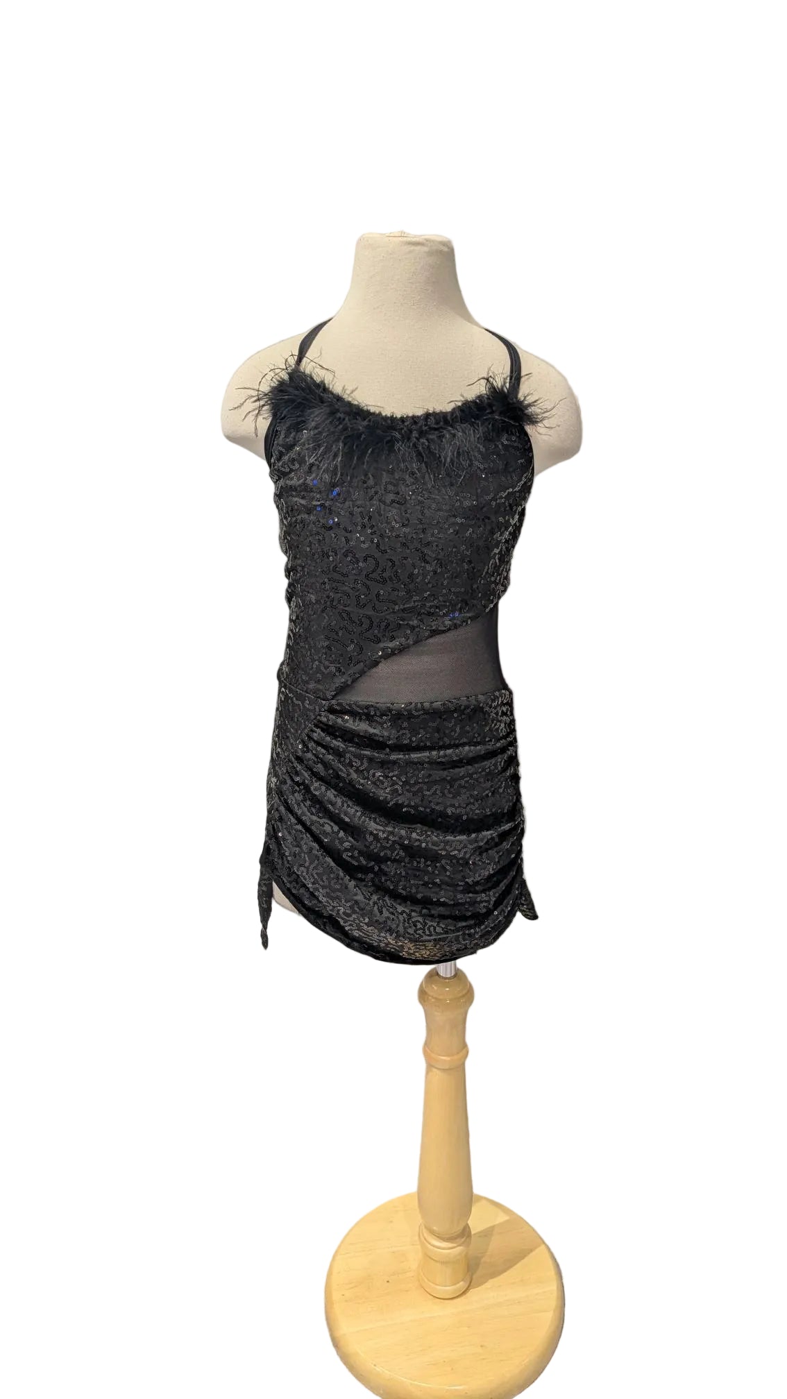 Black Sequin and Feather Jazz