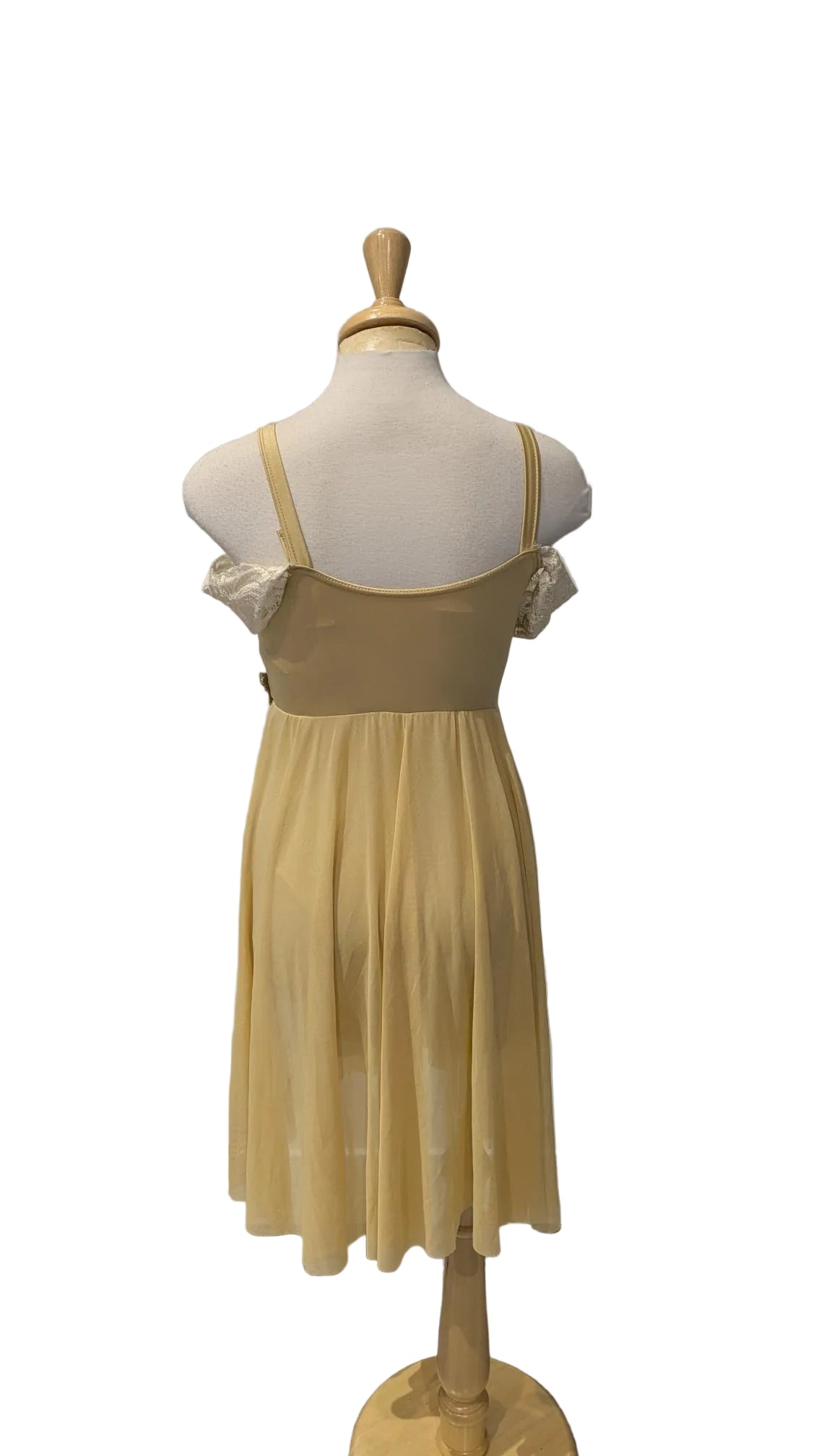 Gold and Cream lace Lyrical Dress