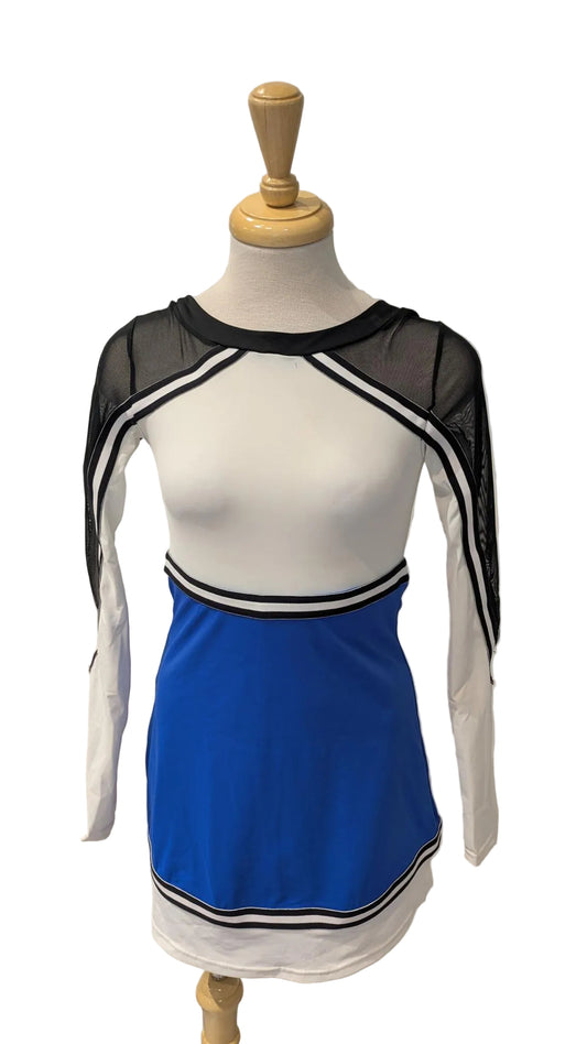 Cheerleader Blue, Black and White Dress