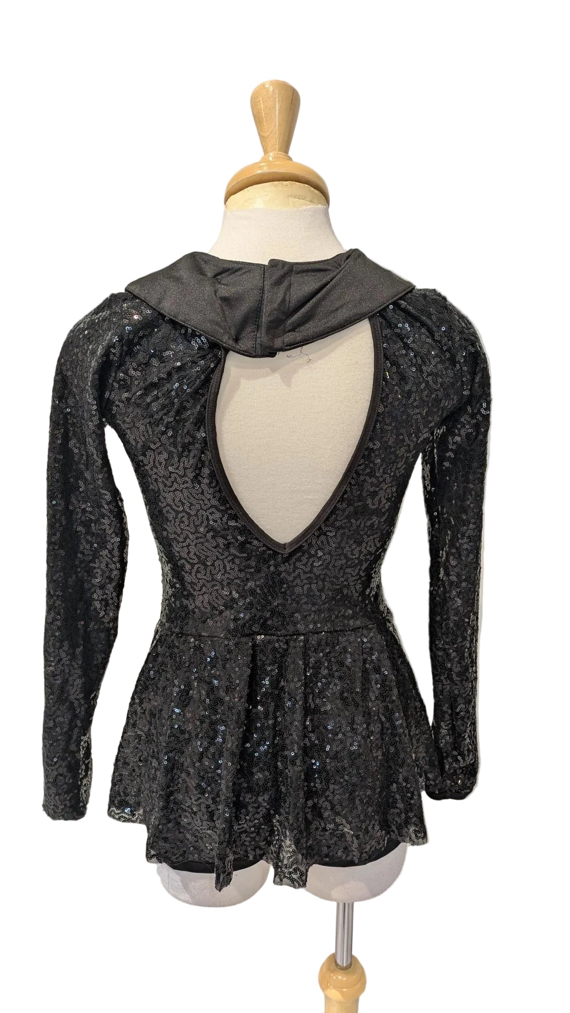Black and White Sequined One-Piece
