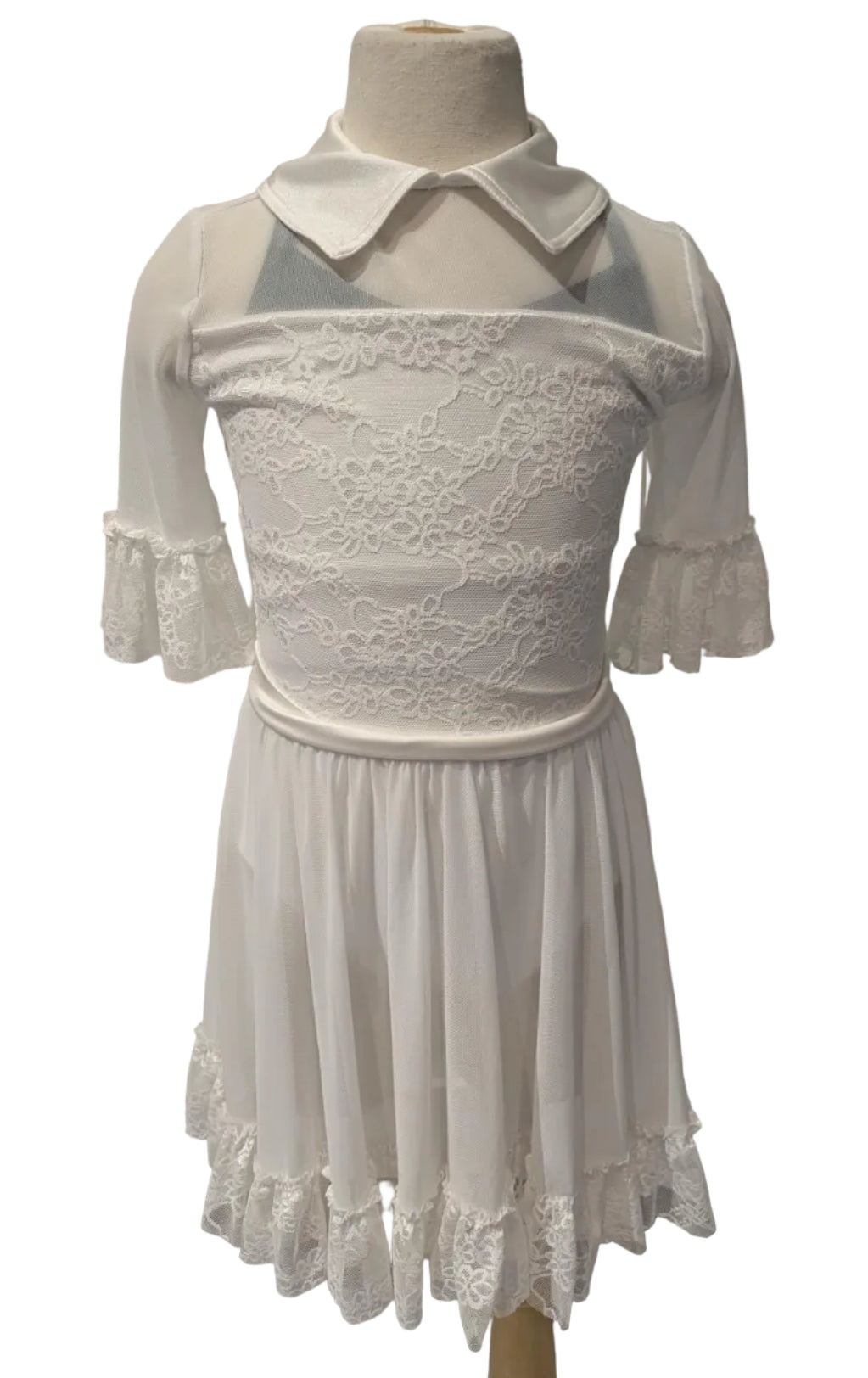 White Lace Baby Doll Dress